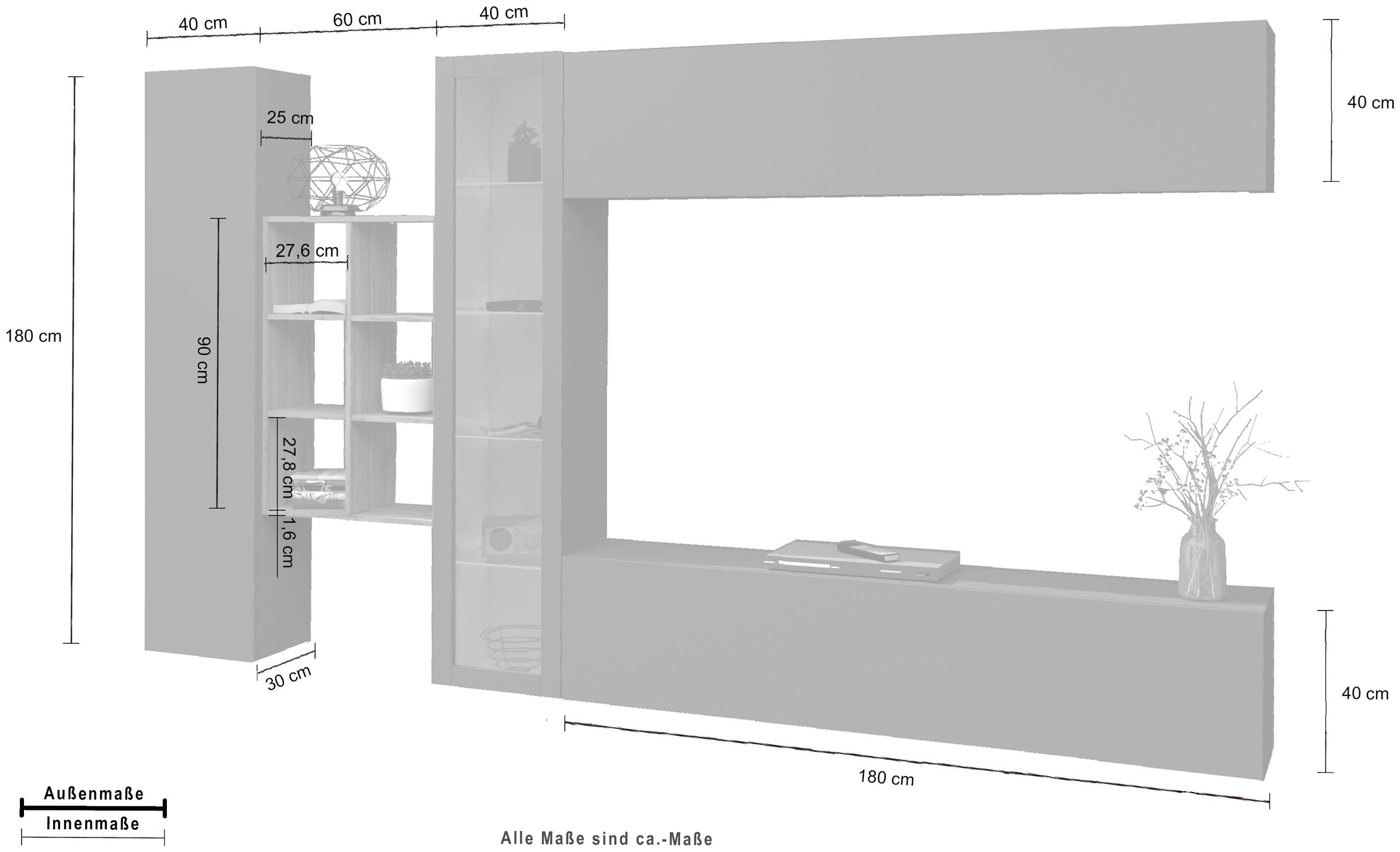 Home affaire Wohnwand »Maruska« 1 Stk. tlg.