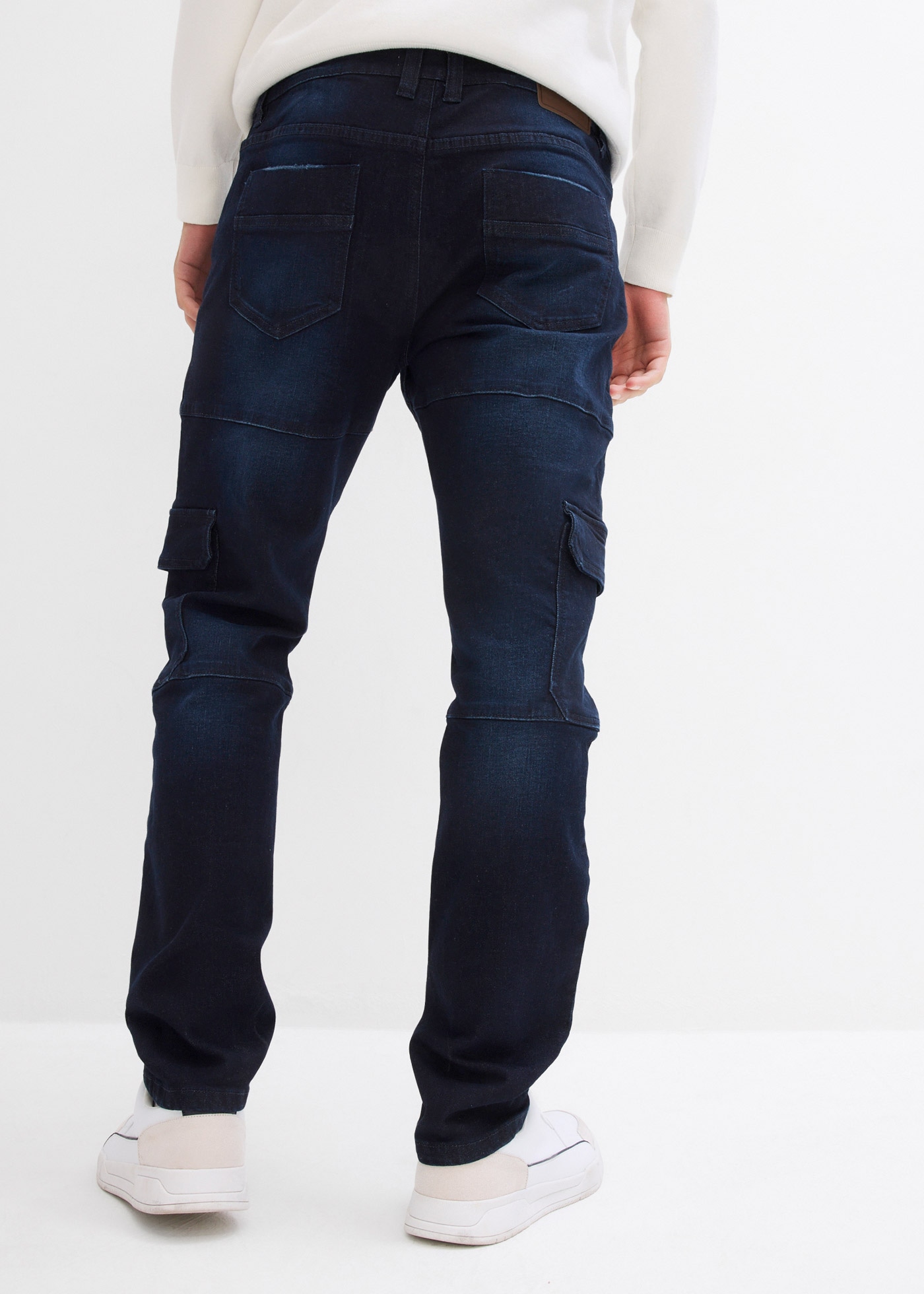 bonprix Cargojeans »Slim Fit Cargo-Stretch-Jeans, Straight« Slim Fit Cargo-Stretch-Jeans, Straight