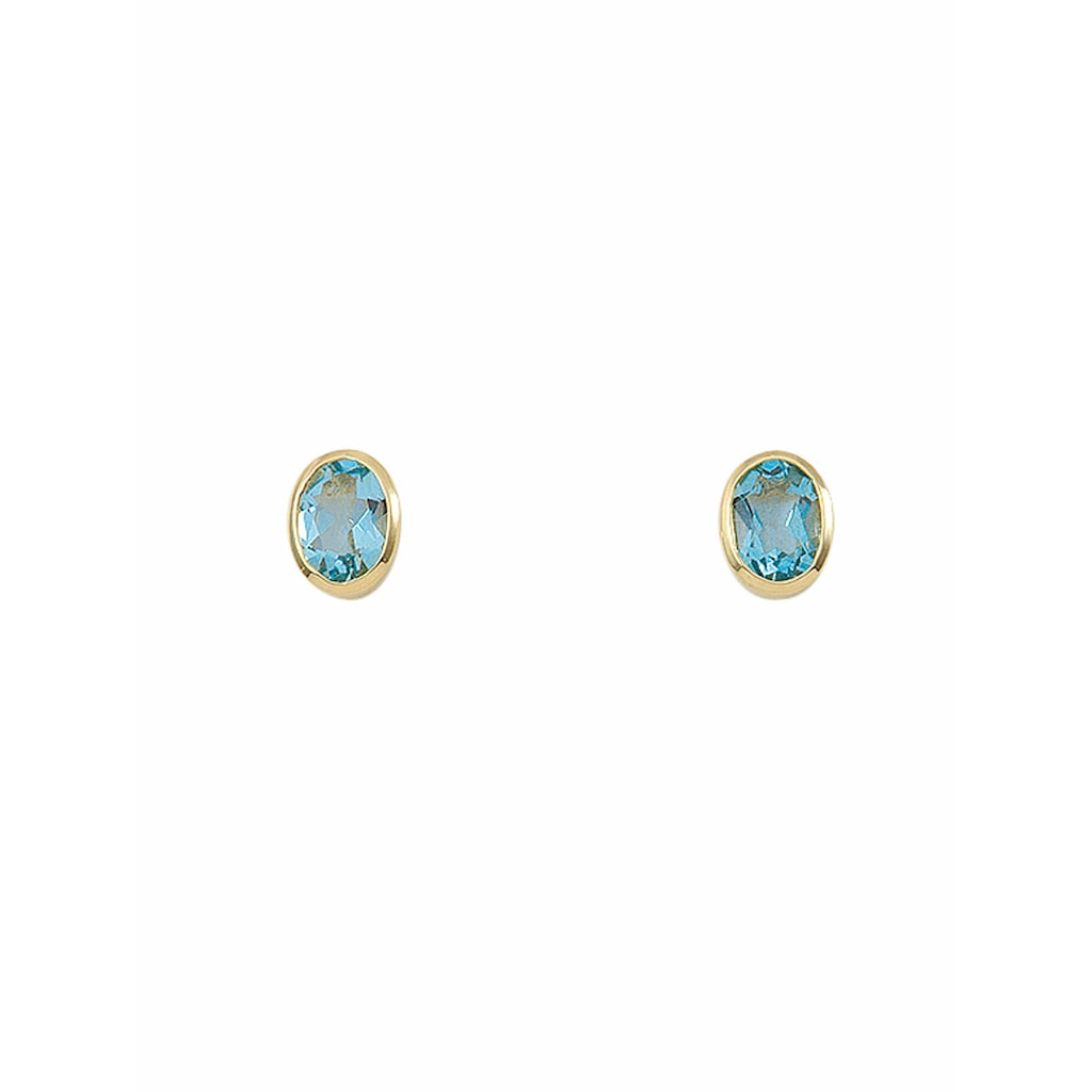 Adelia´s Paar Ohrhänger »1 Paar 585 Gold Ohrringe / Ohrstecker mit Aquamarin« 585 Gold mit Aquamarin Goldschmuck für Damen