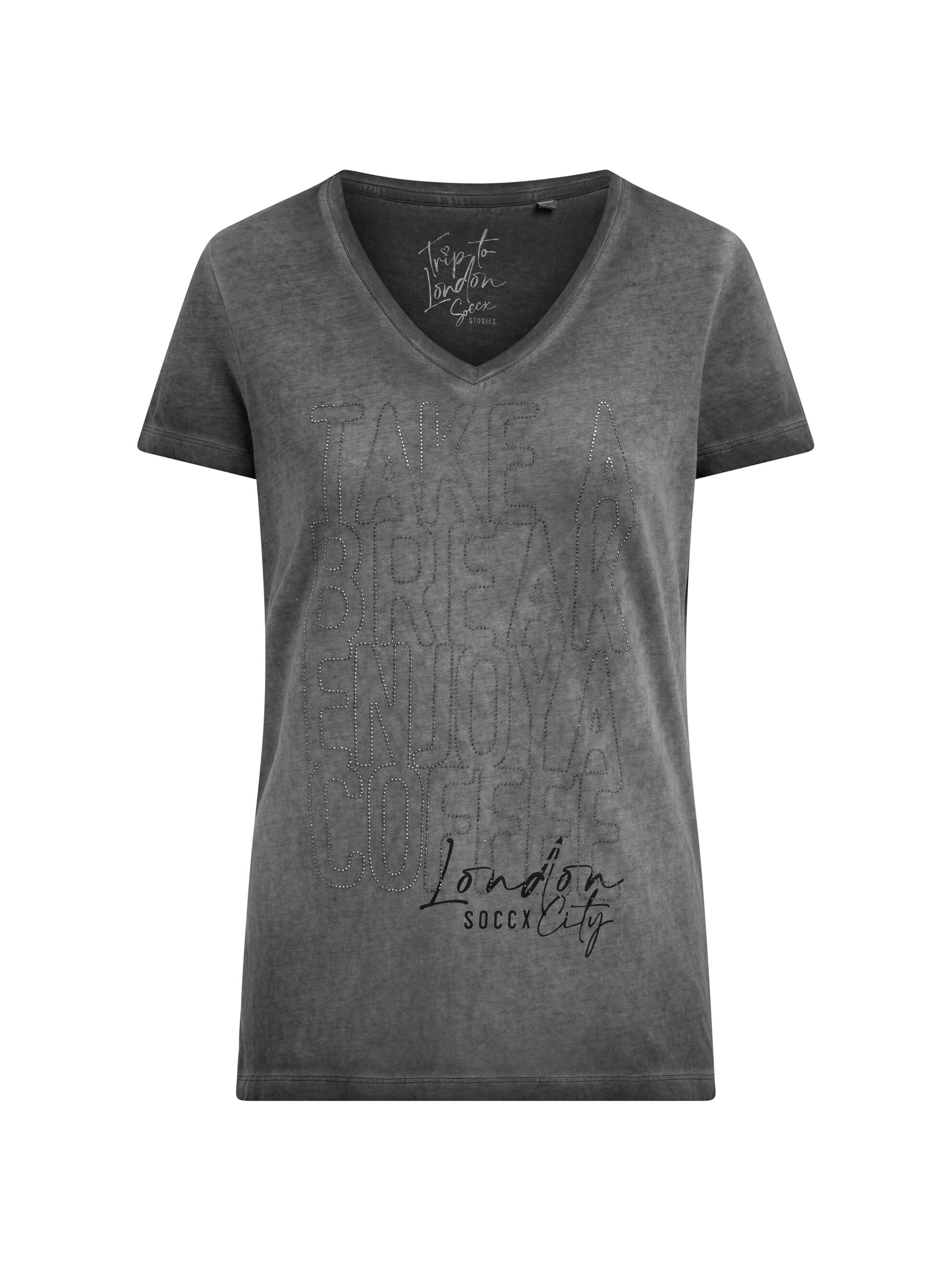 SOCCX V-Shirt mit V-Ausschnitt