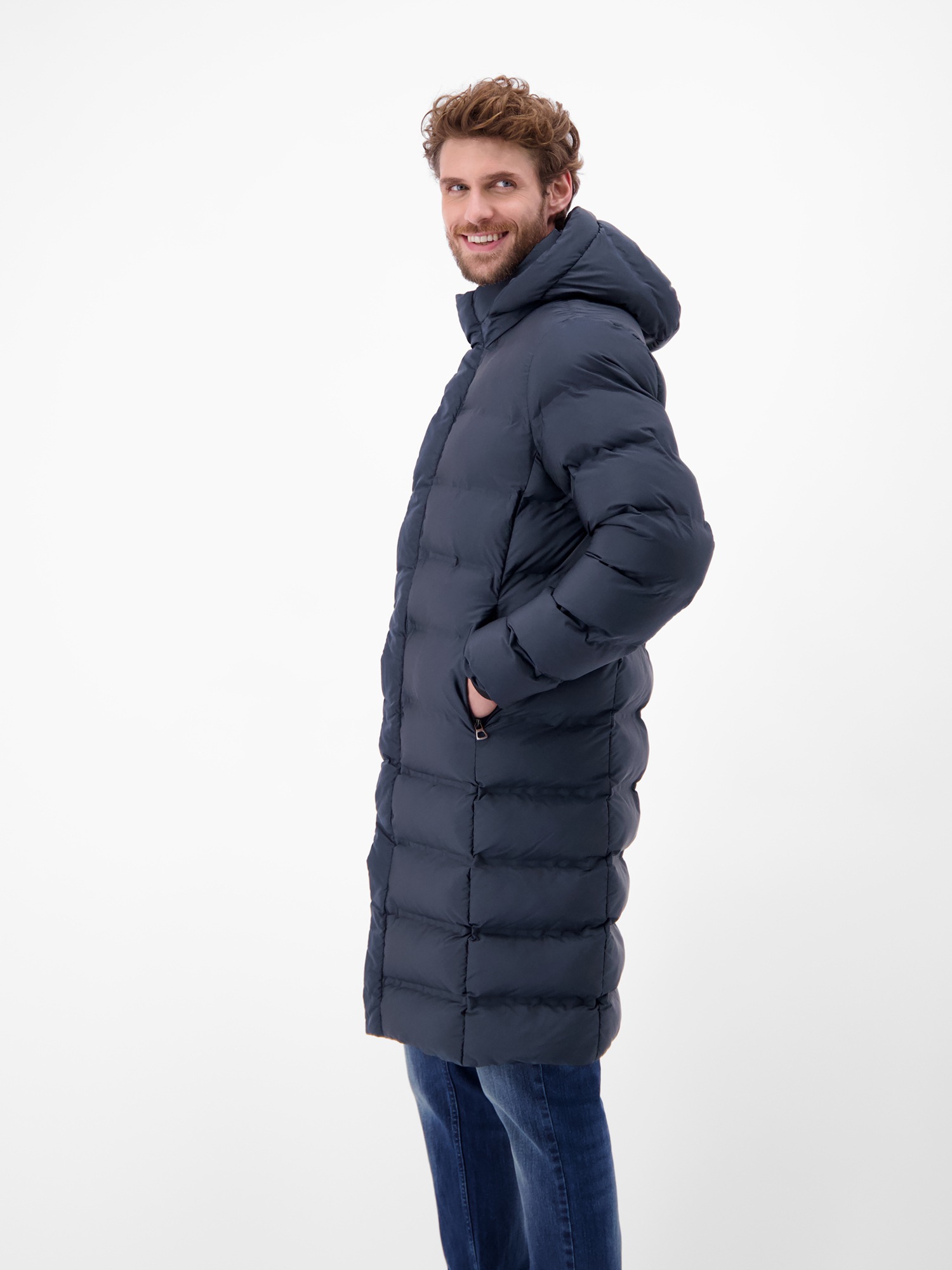 Thumbnail - LERROS Steppjacke "LERROS Herren Stepp-Parka mit abnehmbarer Kapuze" mit Kapuze Keine Angabe