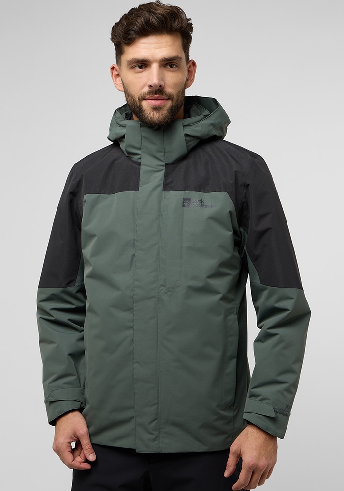 Jack Wolfskin 3-in-1-Funktionsjacke "ROMBERG 3IN1 JKT M", mit Kapuze