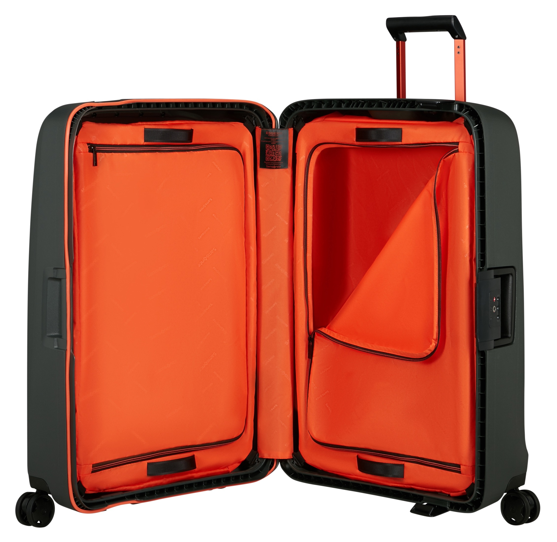 Samsonite Hartschalen-Trolley »ESSENS CIRCULAR, verschiedene Größen«, 4 Rollen, digitaler Produktpass für Transparenz des gesamten Produktlebenszyklus