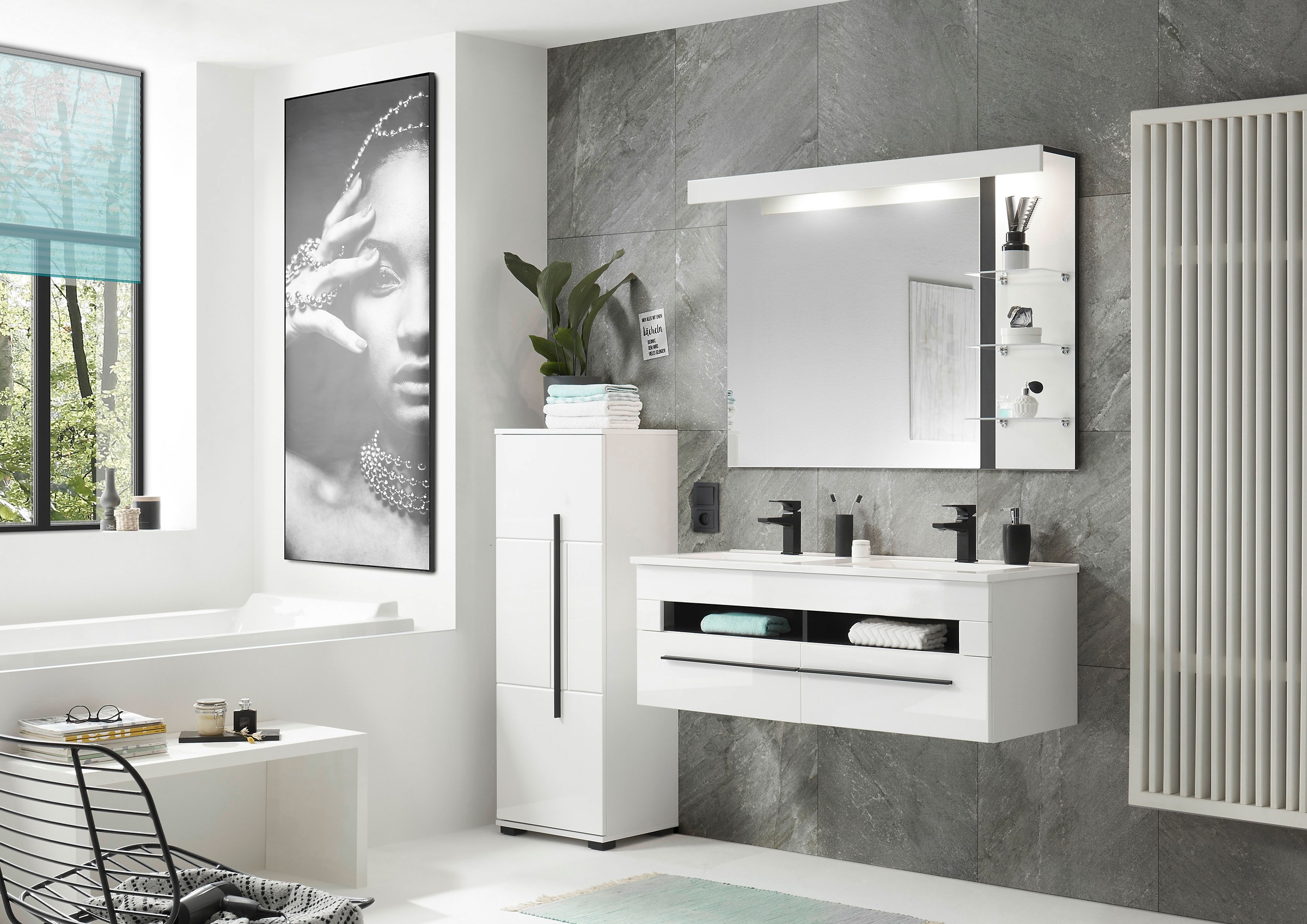 INOSIGN Badmöbel-Set "Cantara, Bad im modernen Design, 3-teiliges Badezimme günstig online kaufen