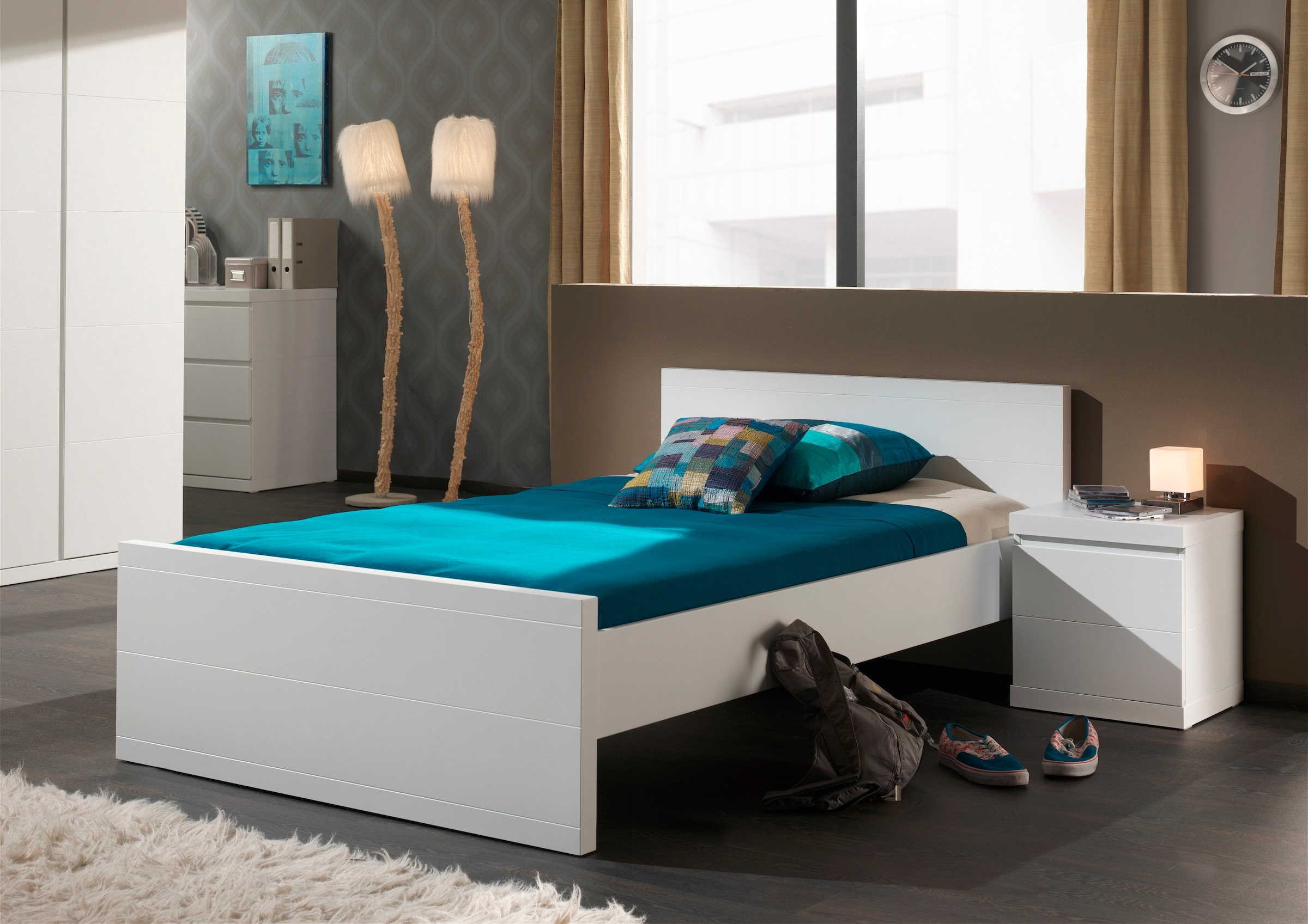 Vipack Einzelbett, (Made in Europe), Einzelbett mit gradliniger Optik und Liegefläche 120x200 cm