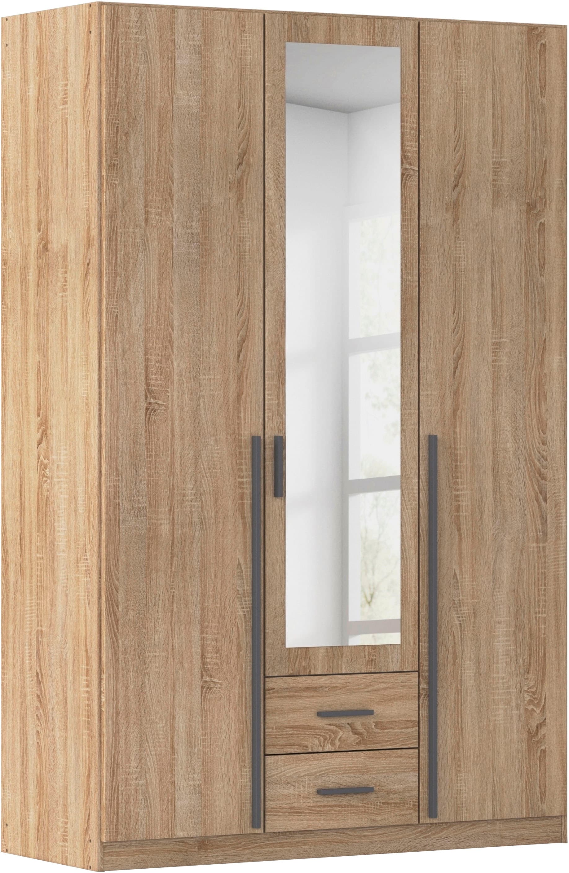 rauch Kleiderschrank "Schrank Garderobe Ankleide GAMMA Breiten 91/136/181/226/271/315/360 cm" in 3 Ausstattungen BASIC/CLASSIC/PREMIUM (inkl. SOFT-CLOSE-Funktion), verschiedene Griff-Varianten, mit Spiegel TOPSELLER MADE IN GERMANY