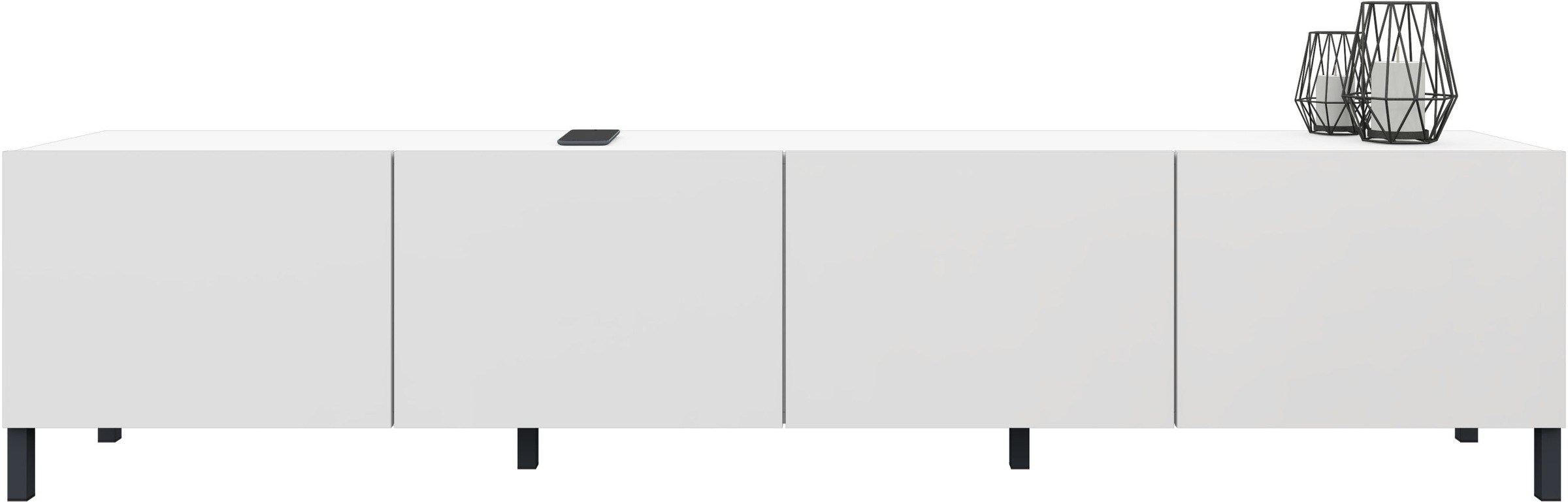 borchardt Möbel Lowboard, Metallfüße, grifflose Optik
