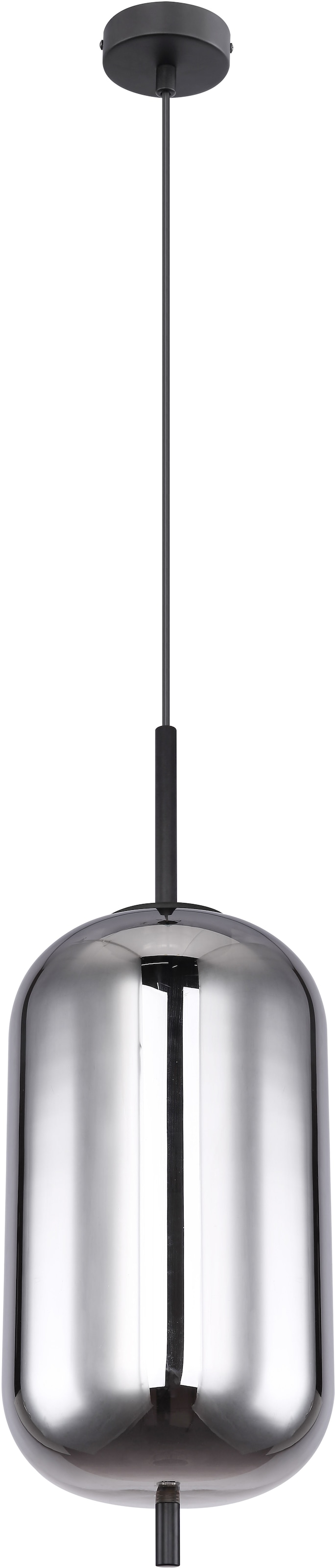 GLOBO LIGHTING Hängeleuchte »BLACKY«, Leuchtmittel E27 | ohne Leuchtmittel, Hängelampe/Pendelleuchte/Glas/Höhe kürzbar/Esstisch