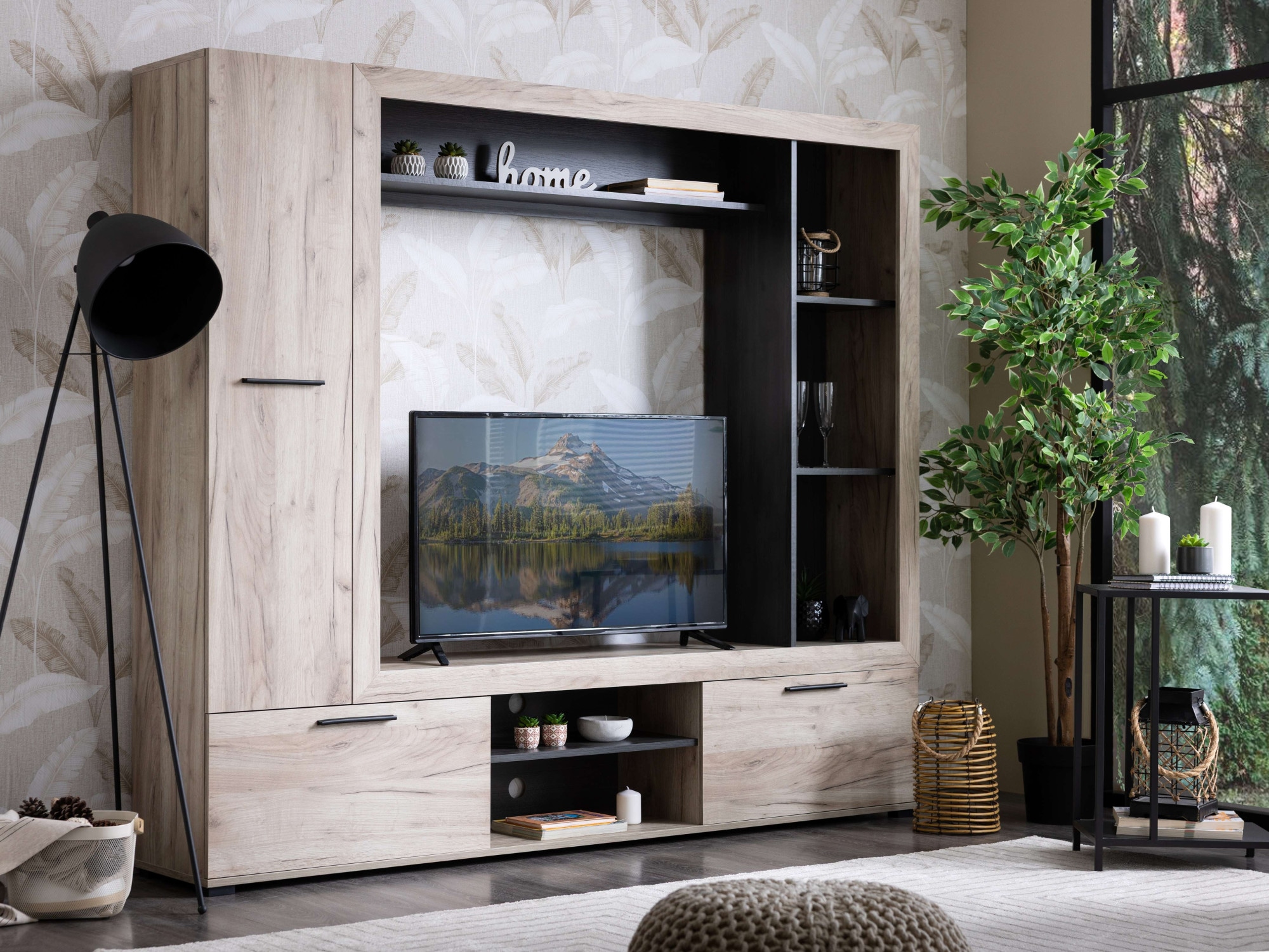 Home affaire Wohnwand "Lorca Medienwand, Wohnzimmerwand, TV-Wand" 4 Stk. tlg.