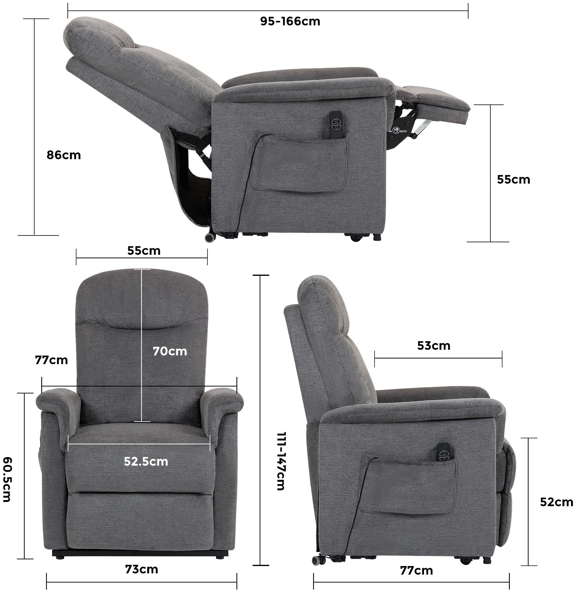 Duo Collection »TV-Sessel Pylos« 1 Stk. tlg. Relaxfunktion und Taschenfederkern mit Stahlwellenunterfederung