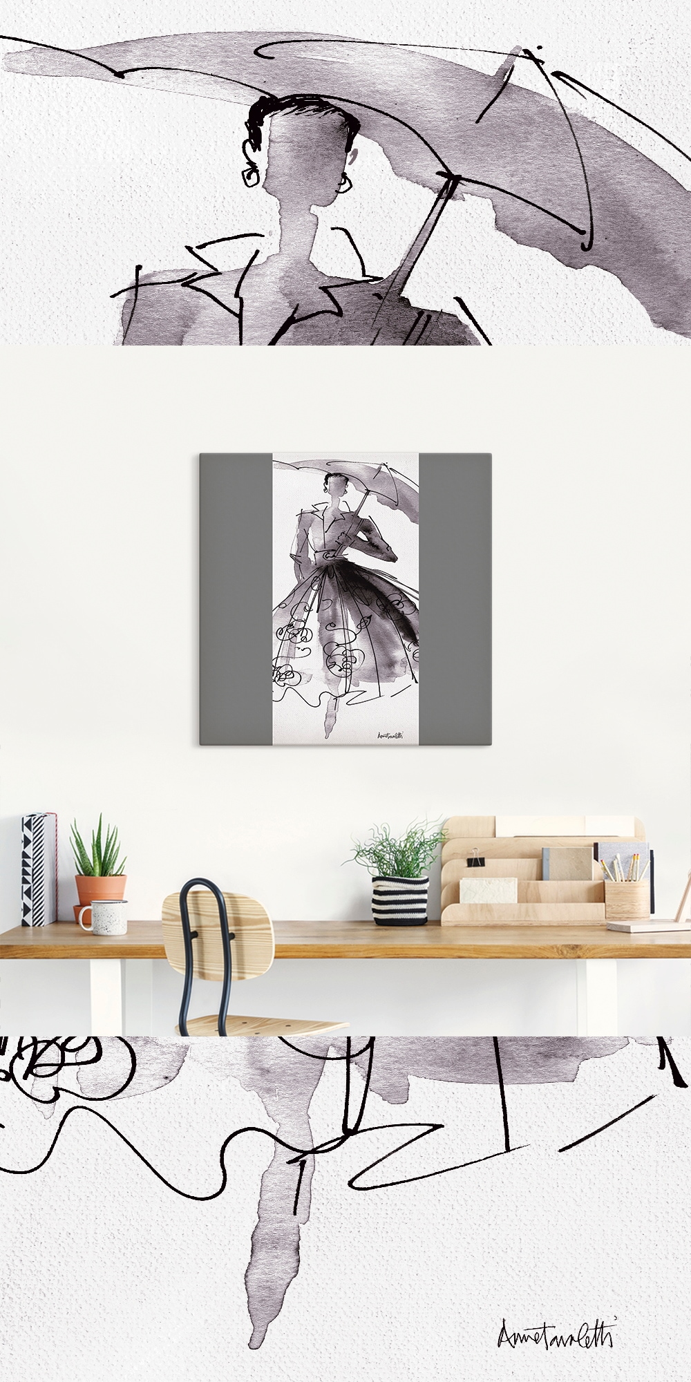 Artland Wandbild »Mode Skizzenbuch VI«, Mode, (1 St.), als Leinwandbild, Poster, Wandaufkleber in verschied. Größen