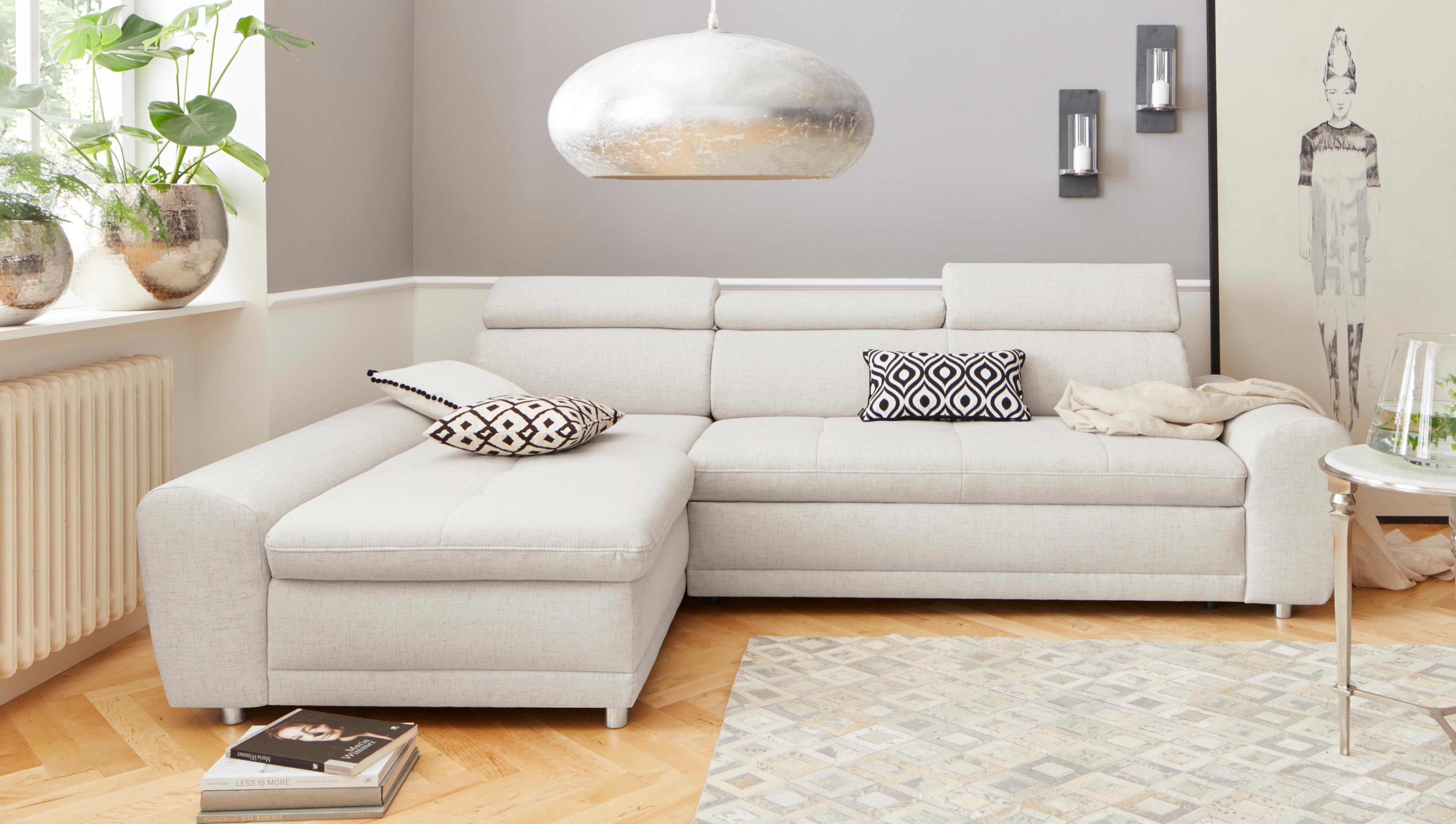 sit&more Ecksofa "Riva L-Form" inklusive Kopteilverstellung, wahlweise mit Schlaffunktion