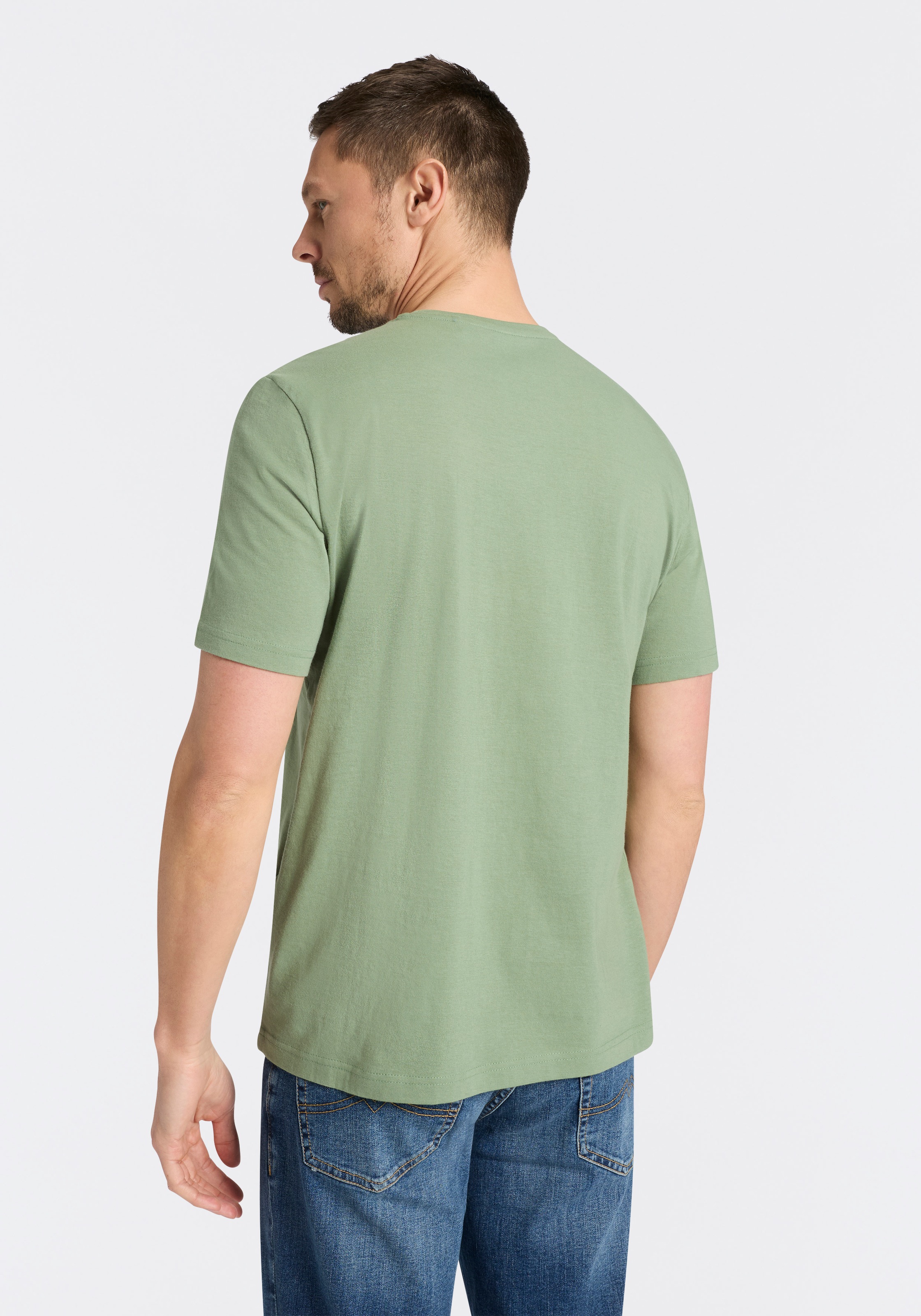 MUSTANG Kurzarmshirt "Alex Logoprint" kurzarm, mit Logoprint günstig online kaufen