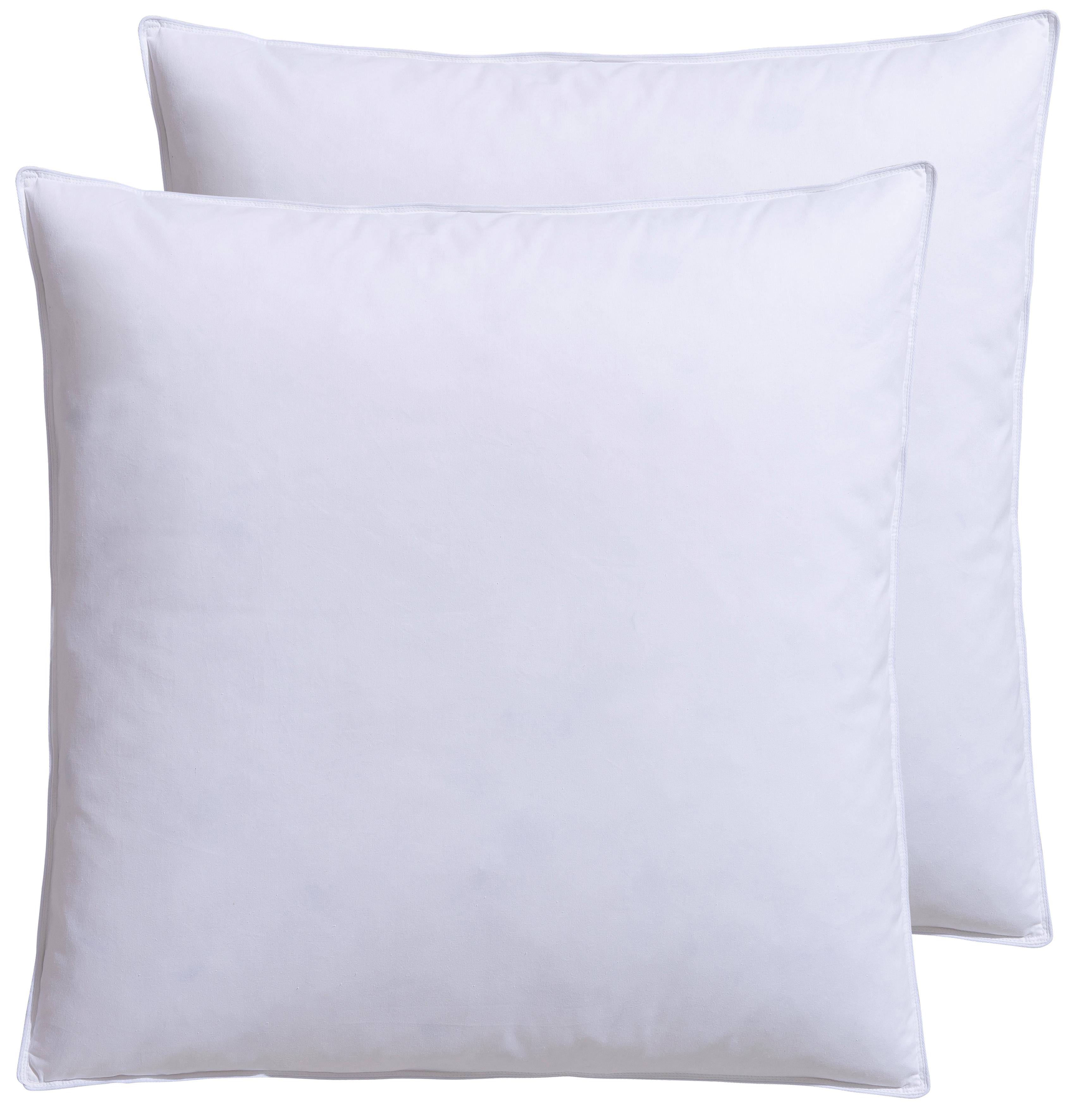 RIBECO Federkissen "Kopfkissen-Set Laram, Kissen mit Daunenanteil, in 40x80 oder 80x80 cm" Füllung: 90 % Federn, 10 % Daunen 2 Stk. tlg.