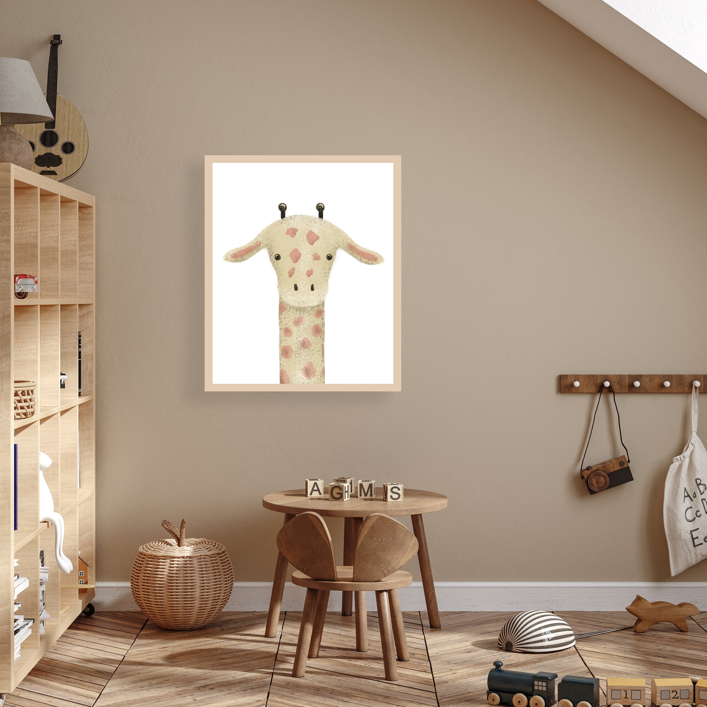 Lüttenhütt Bild mit Rahmen "oder Poster, Giraffenkopf", Fantasy-Giraffe-Gir günstig online kaufen