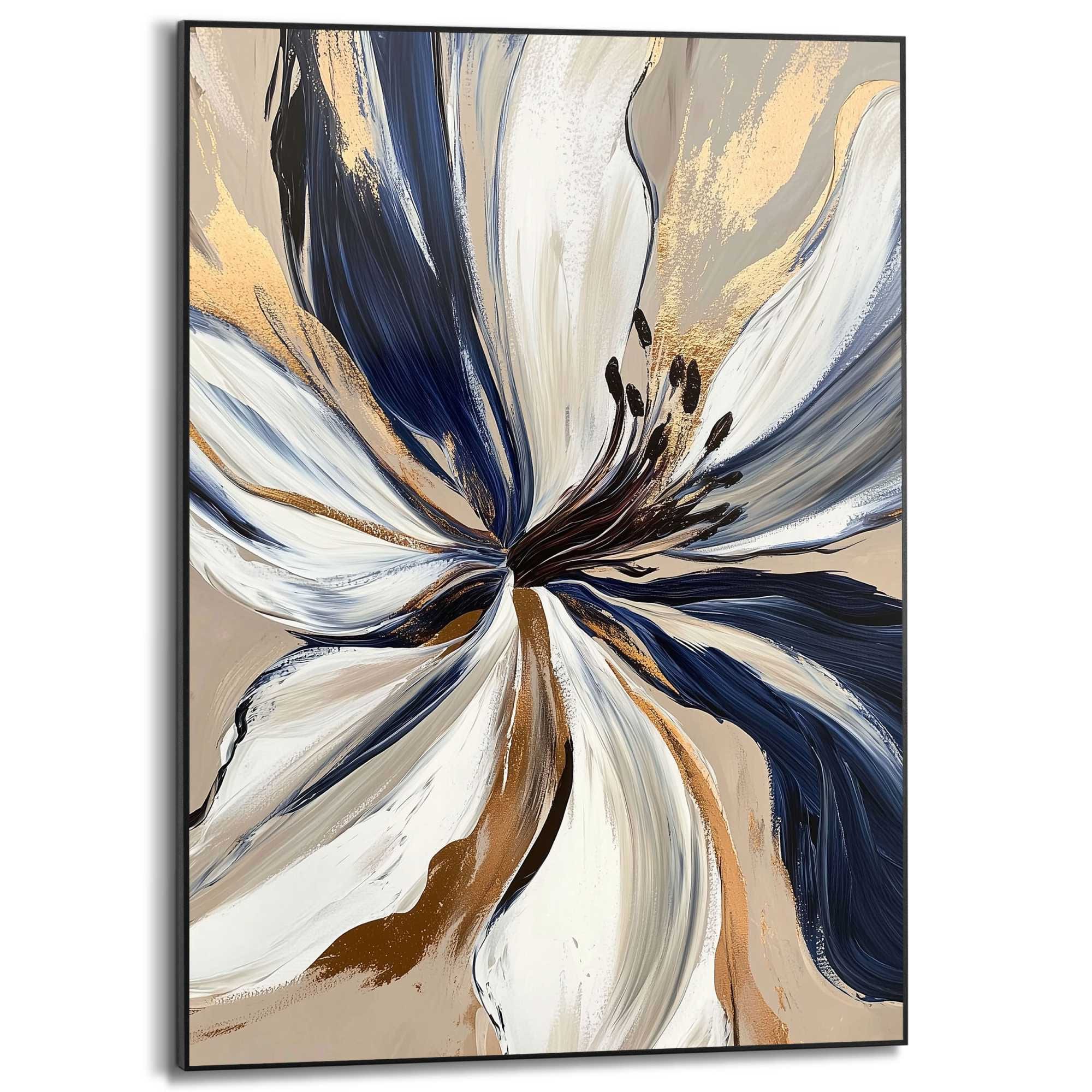 Reinders Poster "Glamour Flower", Wohnzimmer - Blau - MDF - Abstrakt - 50x7 günstig online kaufen