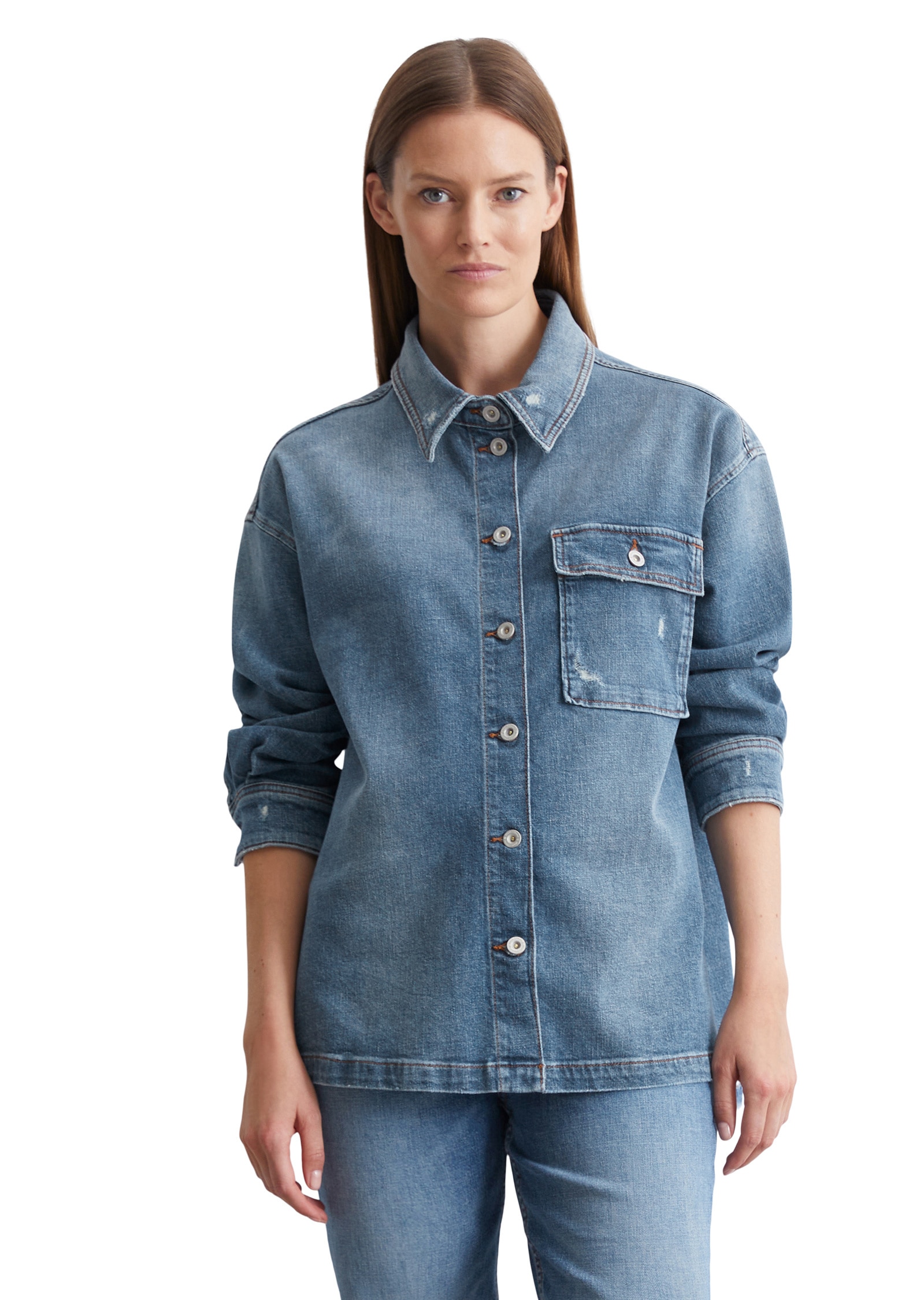 Jeansbluse »aus Organic Cotton-Hanf-Mix«