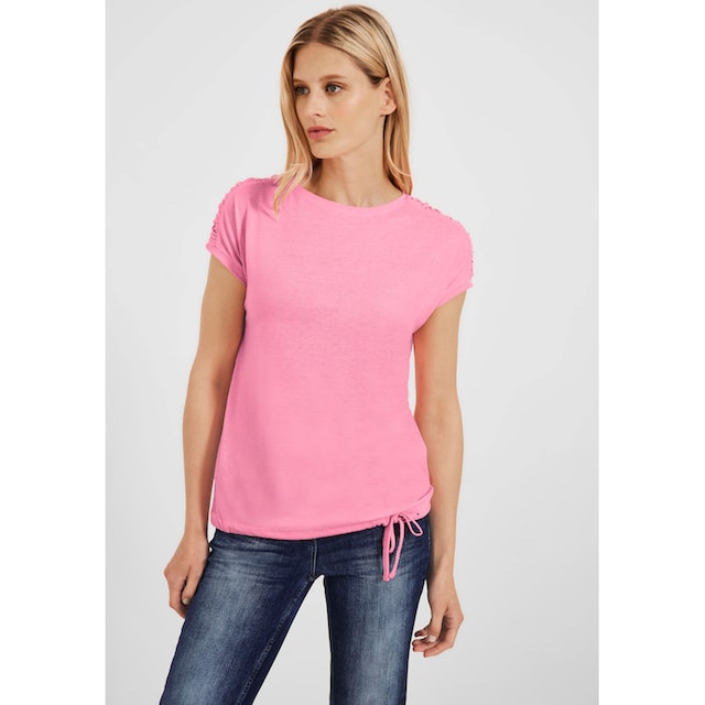 Cecil T-Shirt »NOS Shoulder Gathering S«, mit Fledermausärmeln online  bestellen | BAUR