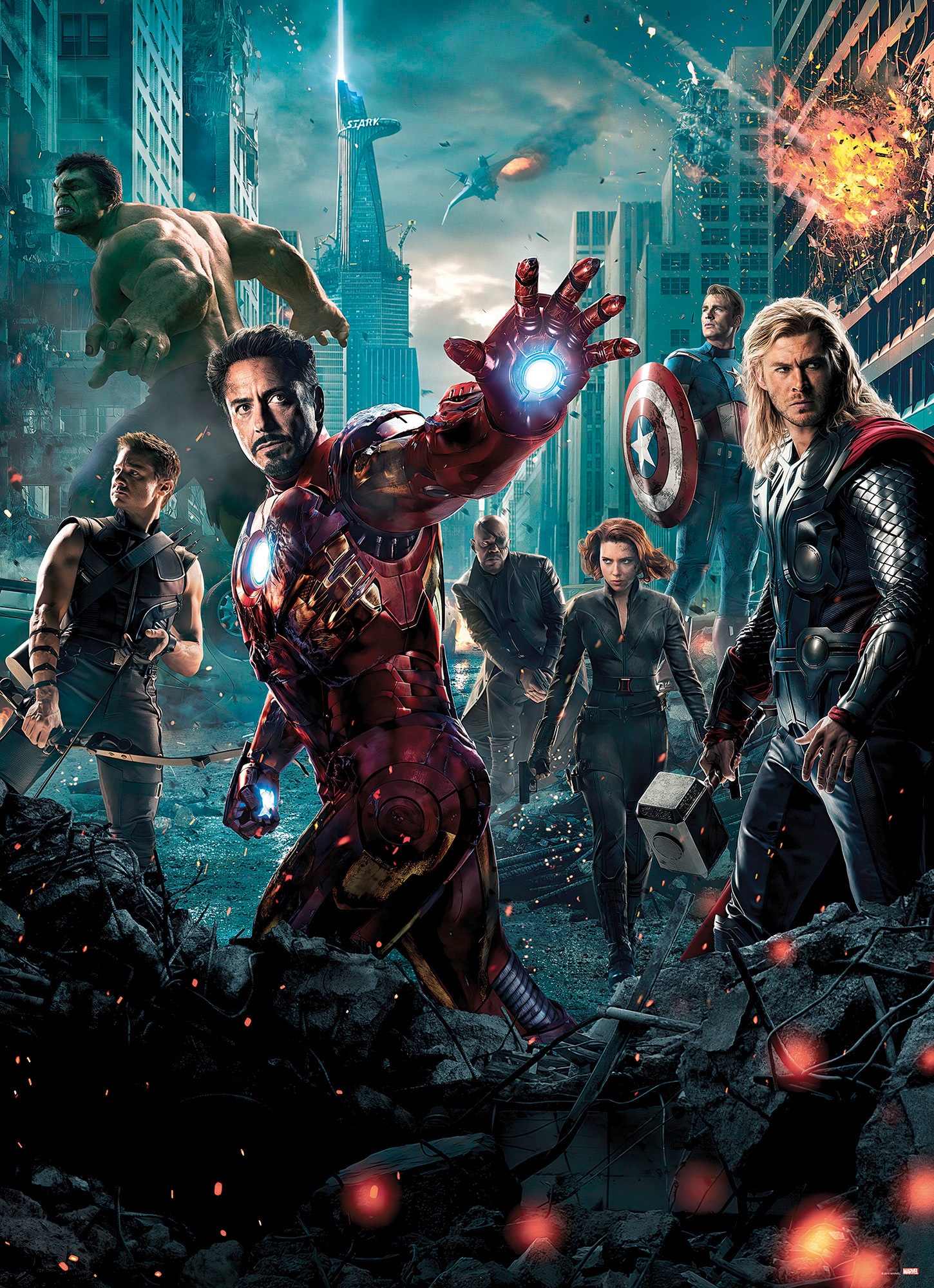 Komar 1100000002199 "Avengers-Movie-Poster - Größe 184 x 254 cm" bedruckt glatt Kinderzimmer