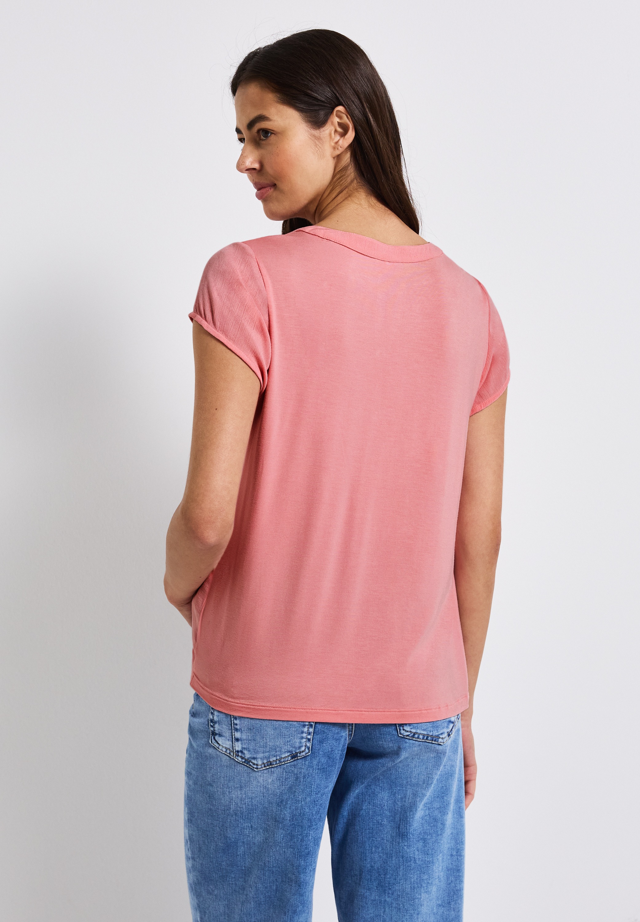 STREET ONE Tunikashirt, mit geschlitztem Rundhalsausschnitt günstig online kaufen
