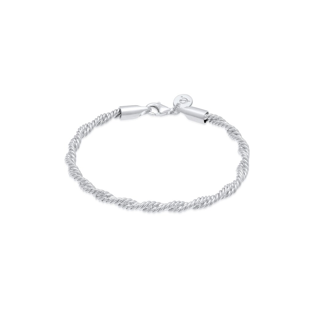 Elli Premium Armband »Kordel Gedreht Elegant Basic 925 Silber«