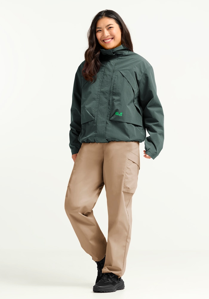 Jack Wolfskin Funktionsjacke »FIND THE WILD JKT W« winddicht, atmungsaktiv, Übergangsjacke, hoher Stehkragen