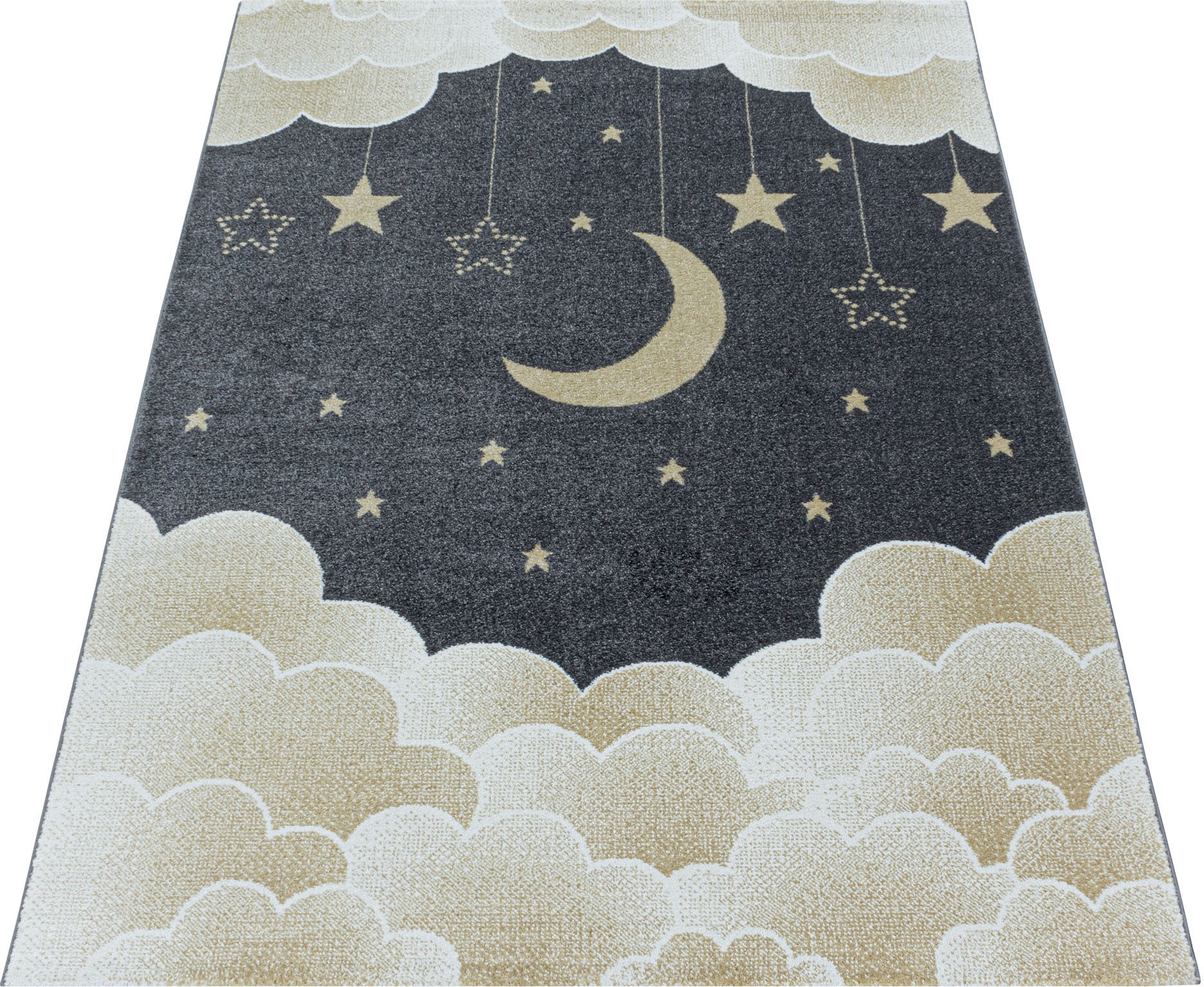 Ayyildiz Teppiche Kinderteppich "FUNNY 2101", rechteckig, Kinder Mond Sterne Motivteppich