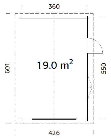 Palmako Garage »Irene/Roger«, BxTxH: 426x598x276 cm, ohne Tor, grau  bestellen | BAUR