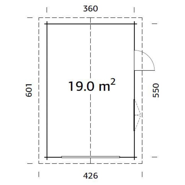 Palmako Garage »Irene/Roger«, BxTxH: 426x598x276 cm, ohne Tor, grau  bestellen | BAUR