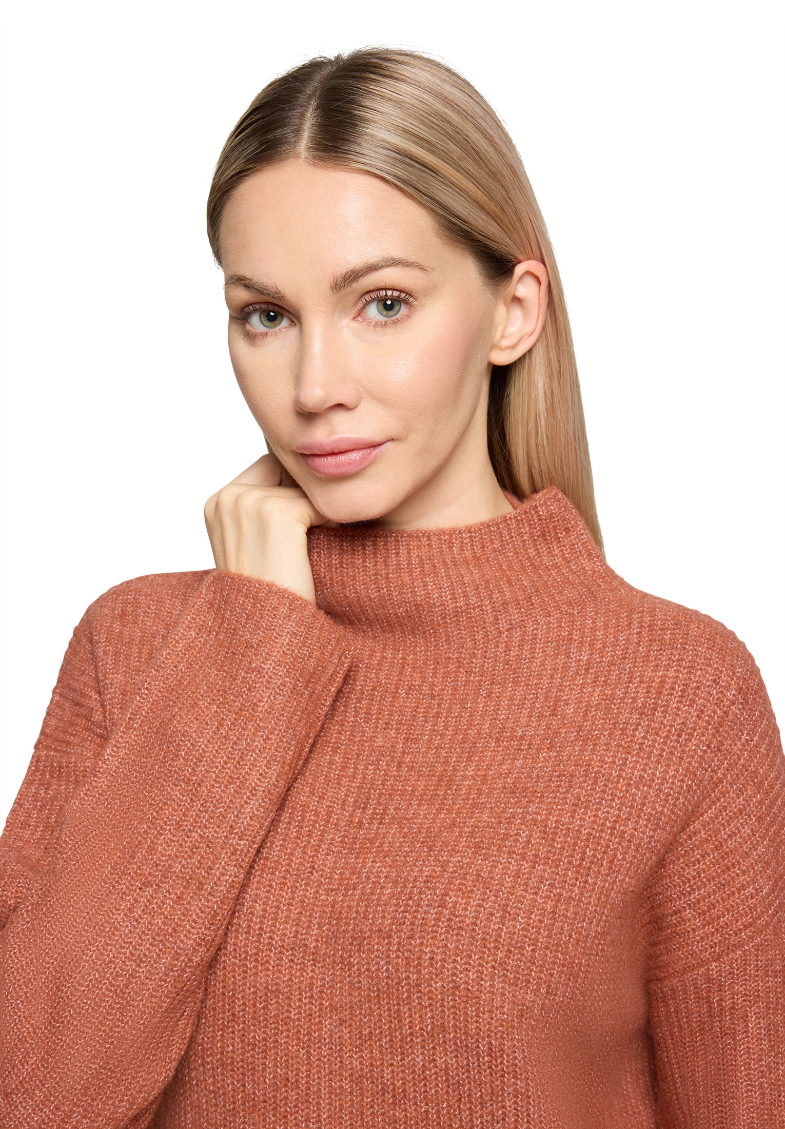 Cartoon Strickkleid »Damen mit Stehkragen« Ohne Tasche