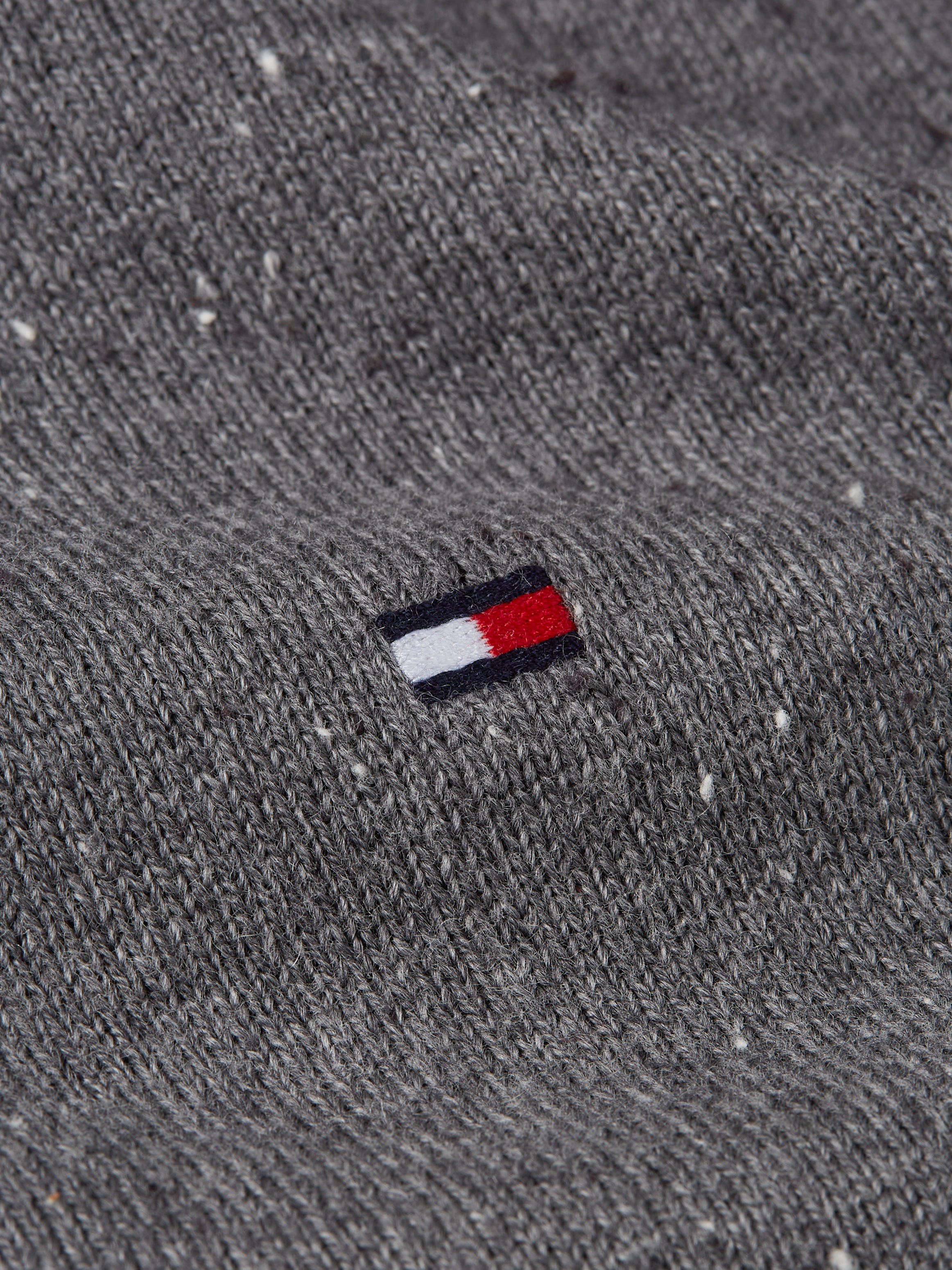 Polokragenpullover TOMMY HILFIGER "PIMA ORG CTN CASHMERE LS POLO", Herren, Gr. M, grau (medium grau heather), Strick, Obermaterial: 92% Baumwolle, 8% Kaschmir, regular fit, Pullover, Flag-Stickerei auf Brust 2