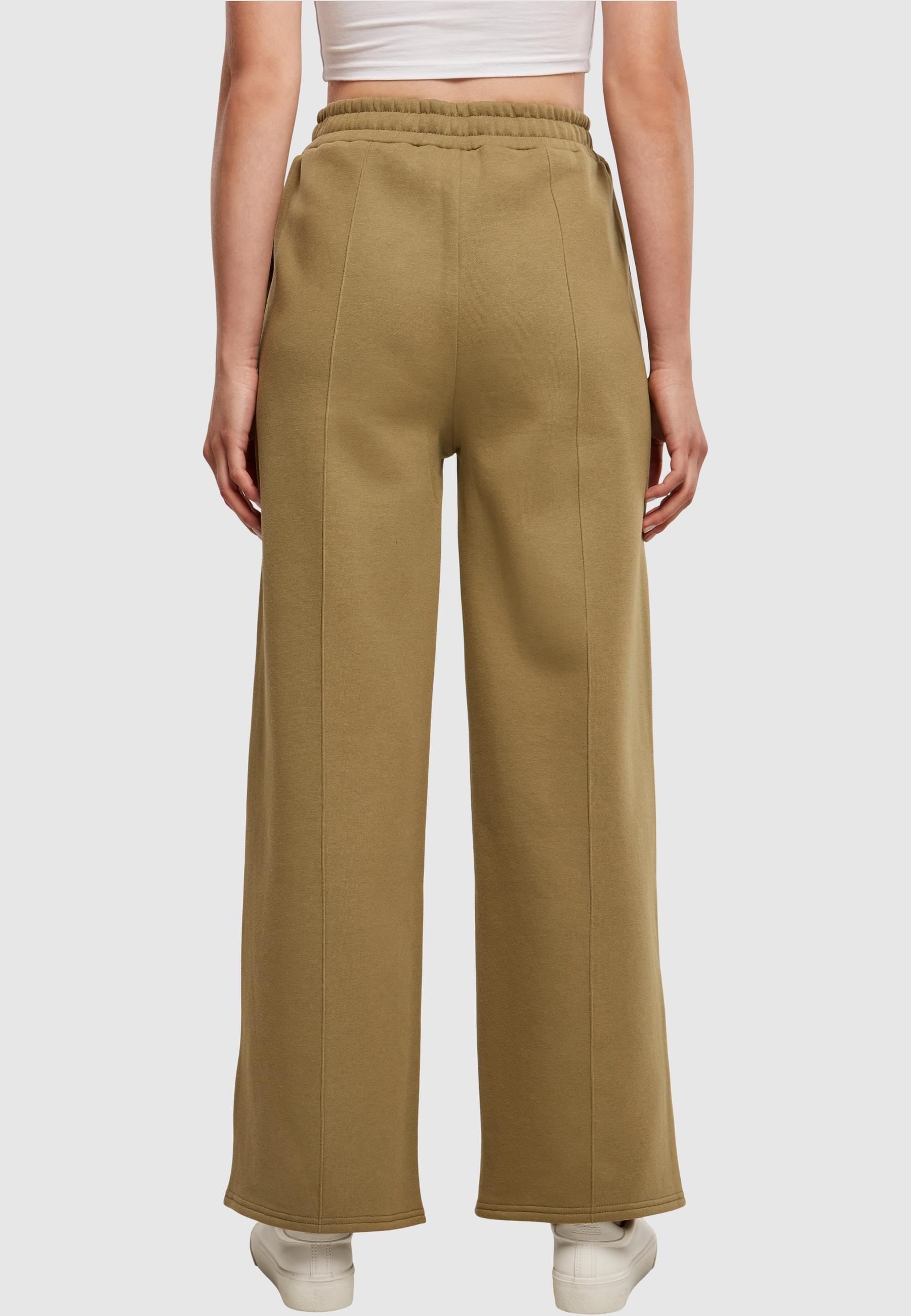 URBAN CLASSICS Stoffhose »Urban Classics Damen Ladies Straight Pin Tuck Sweat Pants«, (1 tlg.)