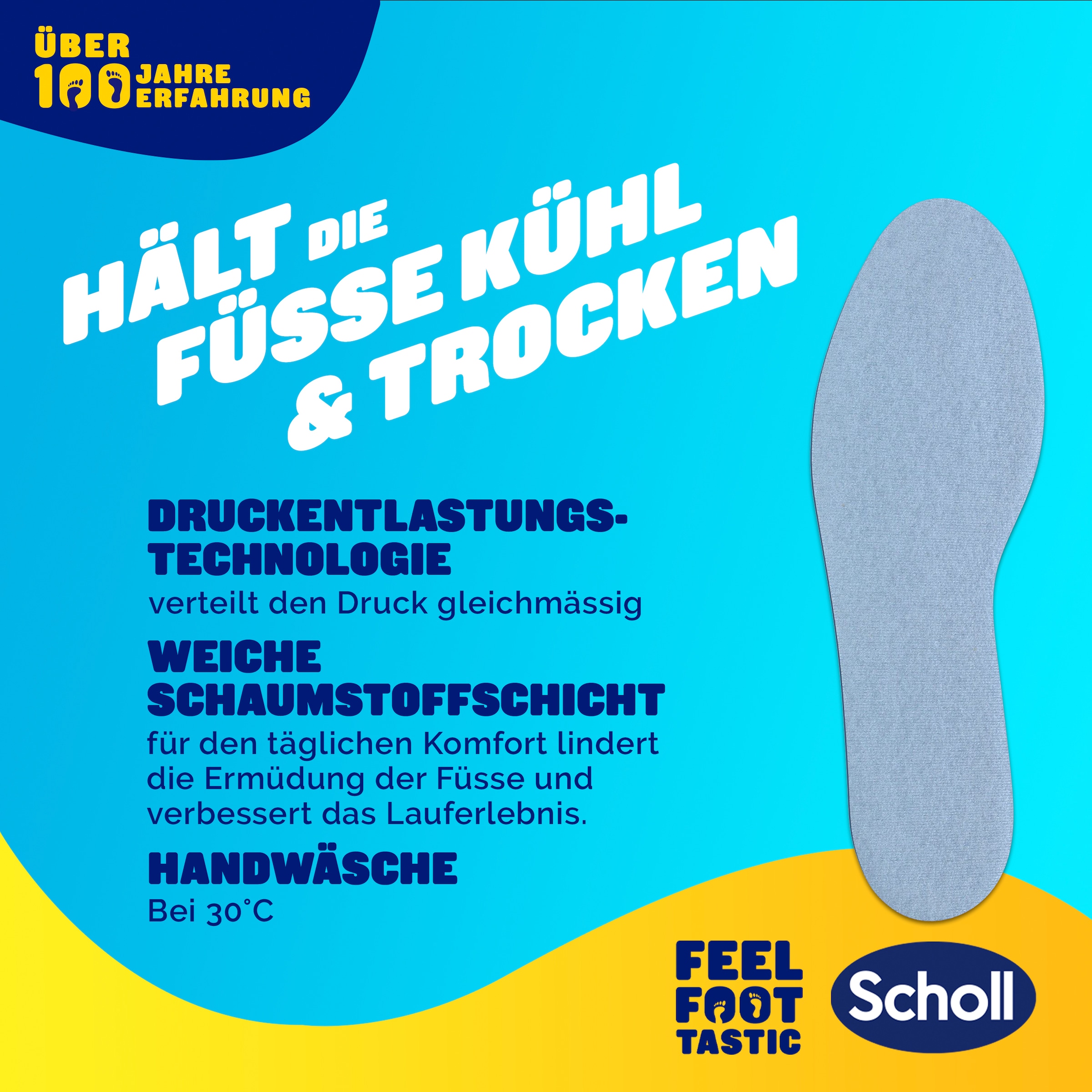 Scholl Einlegesohlen »stoßdämpfende Einlegesohlen«, (Packung, extra dünn, 1 Paar)
