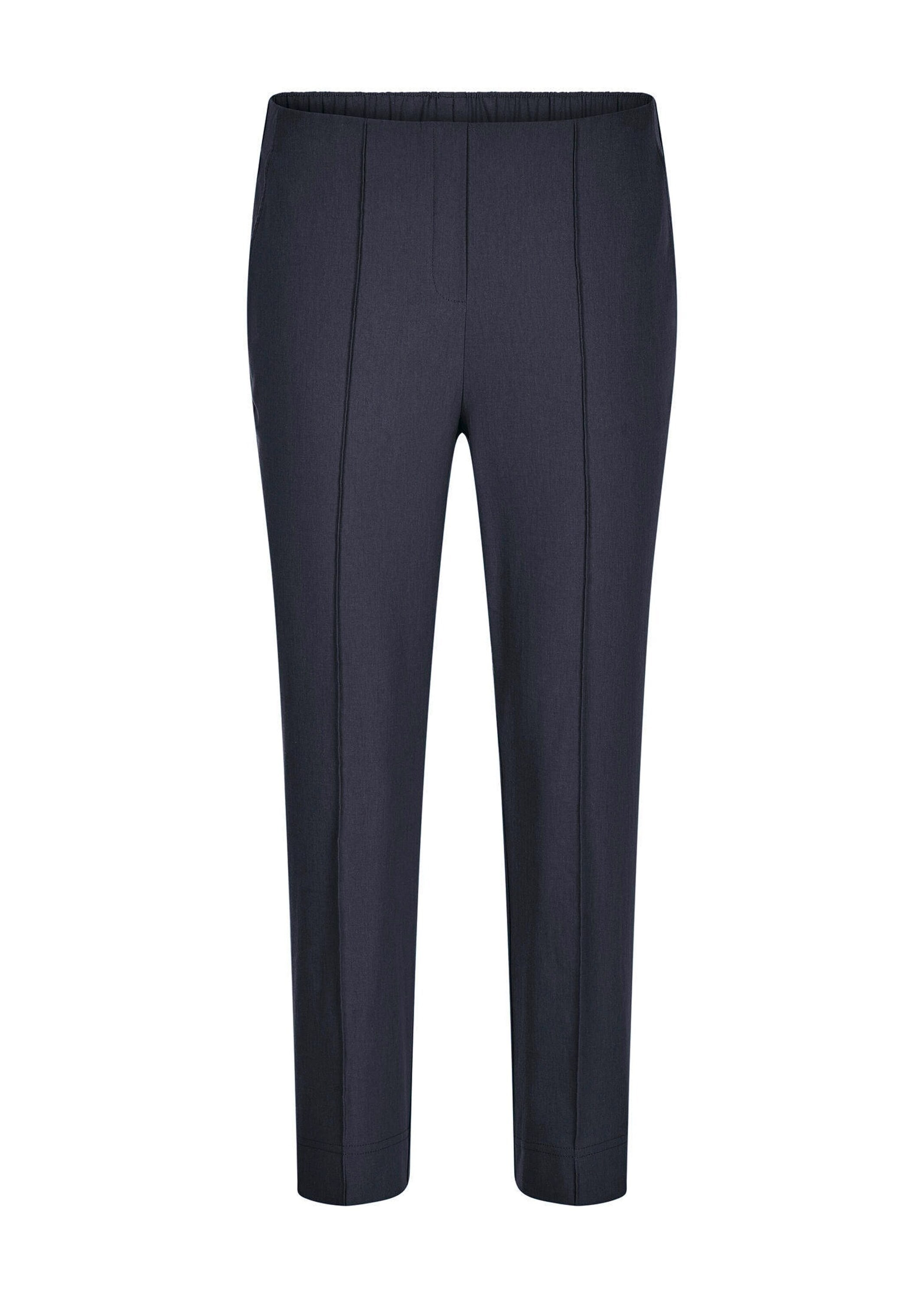 GOLDNER Stretch-Hose "Kurzgröße Elegante 7/8-Hose mit Biesen" kleiner Schlitz am Beinabschluß