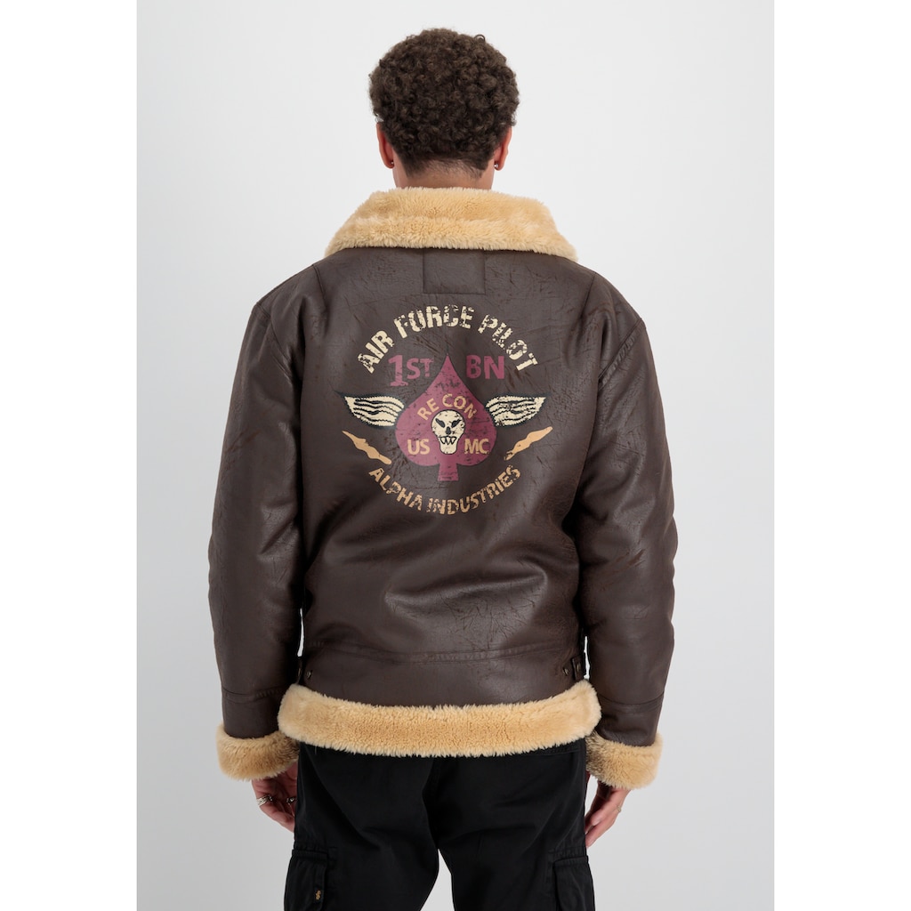 Alpha Industries Lederjacke »ALPHA INDUSTRIES Men - Leather & Faux Jackets B3 FL Custom«
