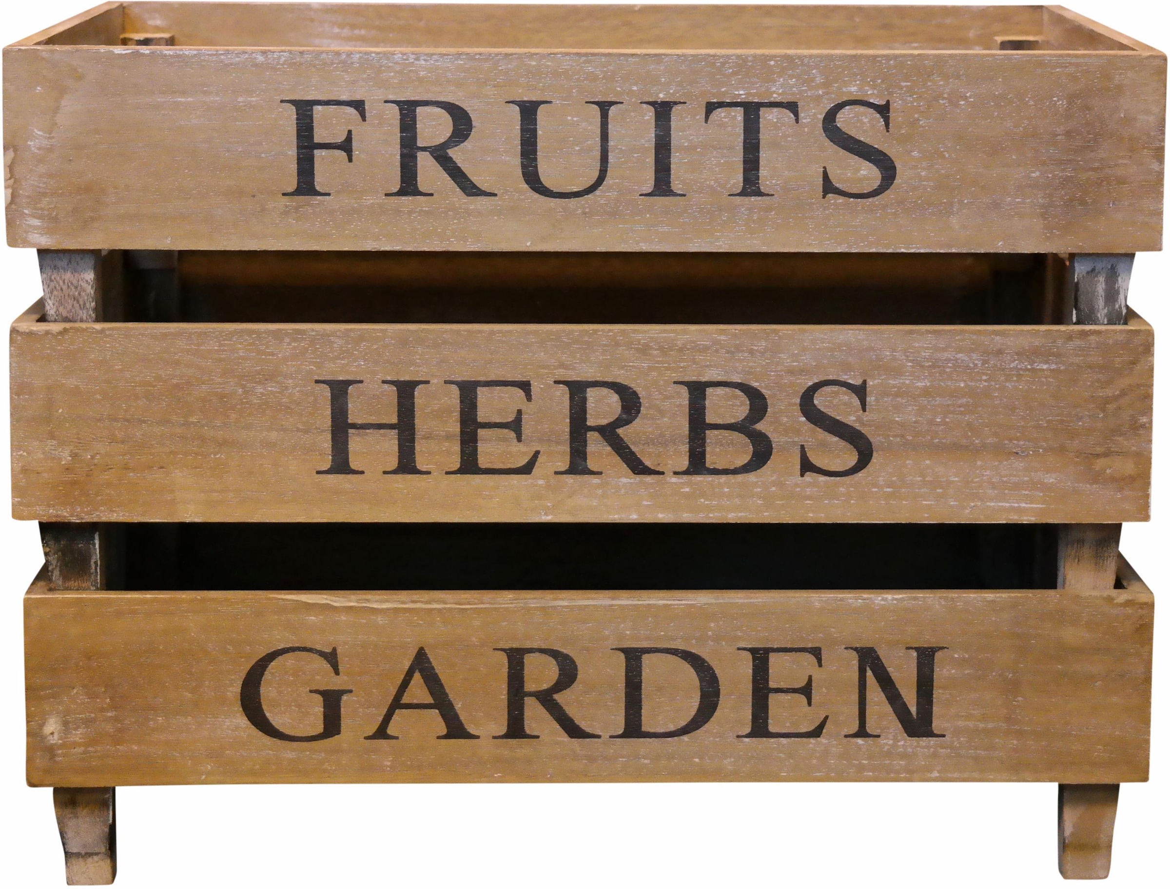 Myflair Möbel & Accessoires Kiste »Fruit Herbs Garden«, (Set, 3)