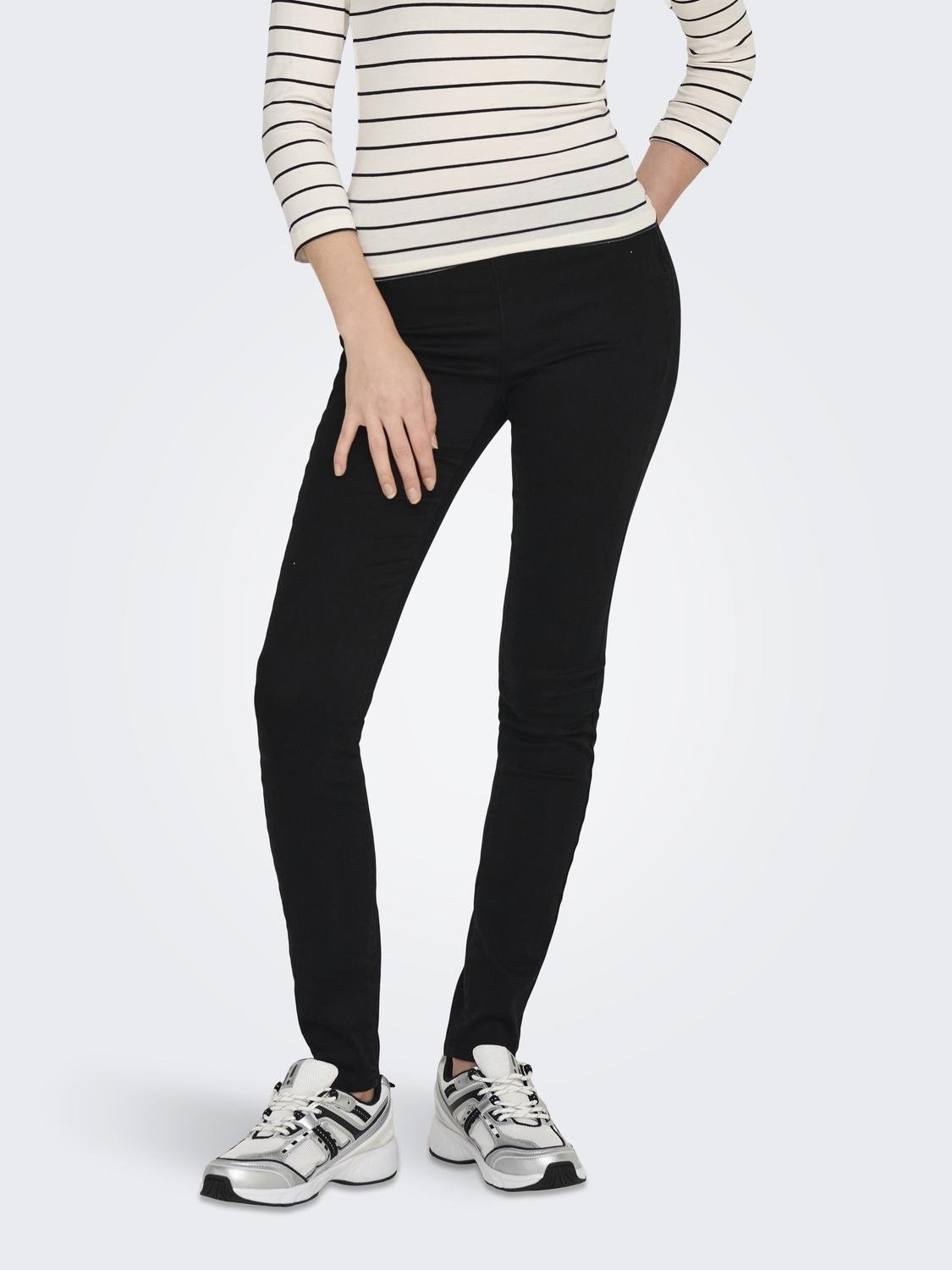 ONLY Skinny-fit-Jeans »ONLROYAL REG CROSSOVER WAIST SK DNM PIM«