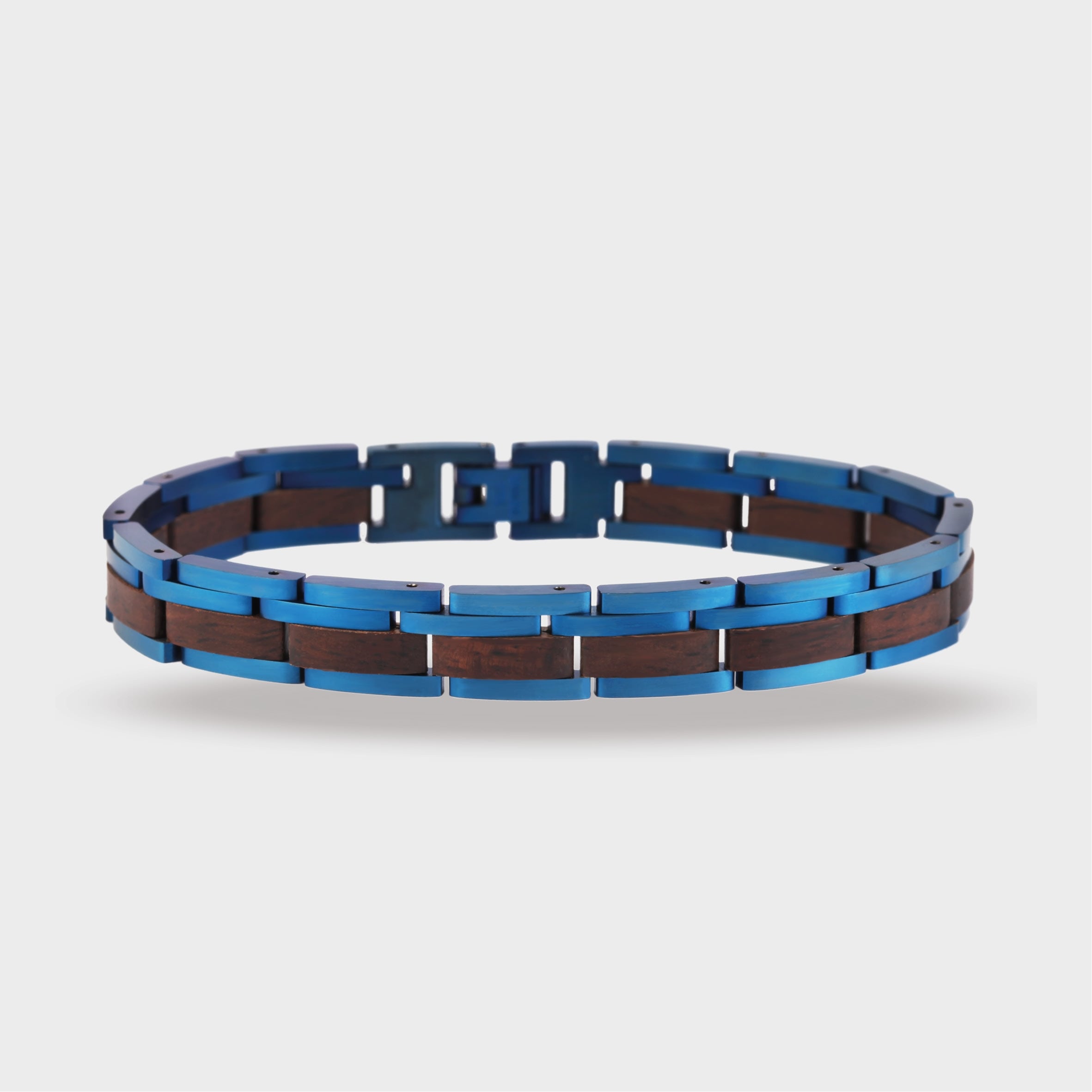 ADELIA ́S Damen Gliederarmband "Armband – Gliederarmband aus Edelstahl 21 cm", 21cm, Edelstahl, blau, Edelstahl, Armbänder, Ein kleines Geschenk mit