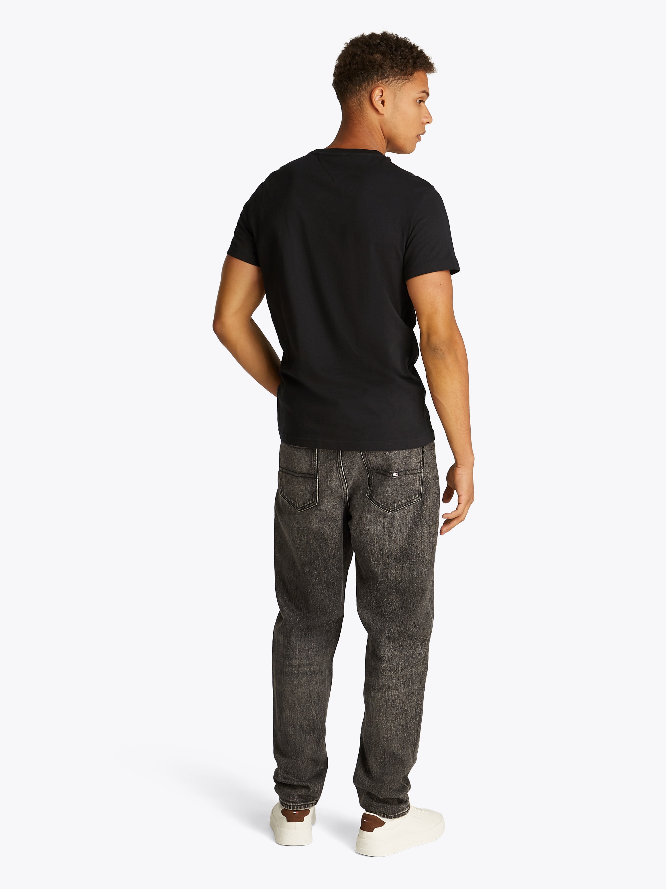 Tommy Jeans T-Shirt »TJM SLIM BUBBLE PRINT SS TEE EXT«, mit gummierten Print