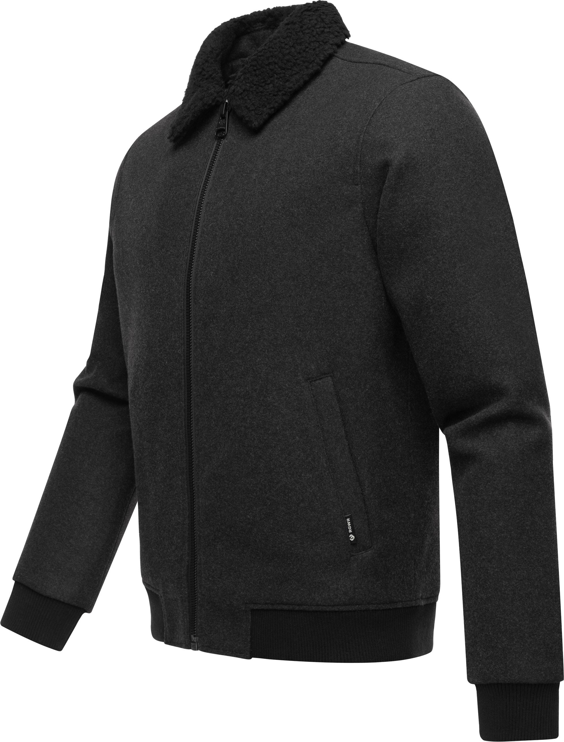 Ragwear Outdoorjacke »Sivval Felt«, ohne Kapuze, lässige Herren Jacke in Woll-Optik mit kuscheligem Kragen