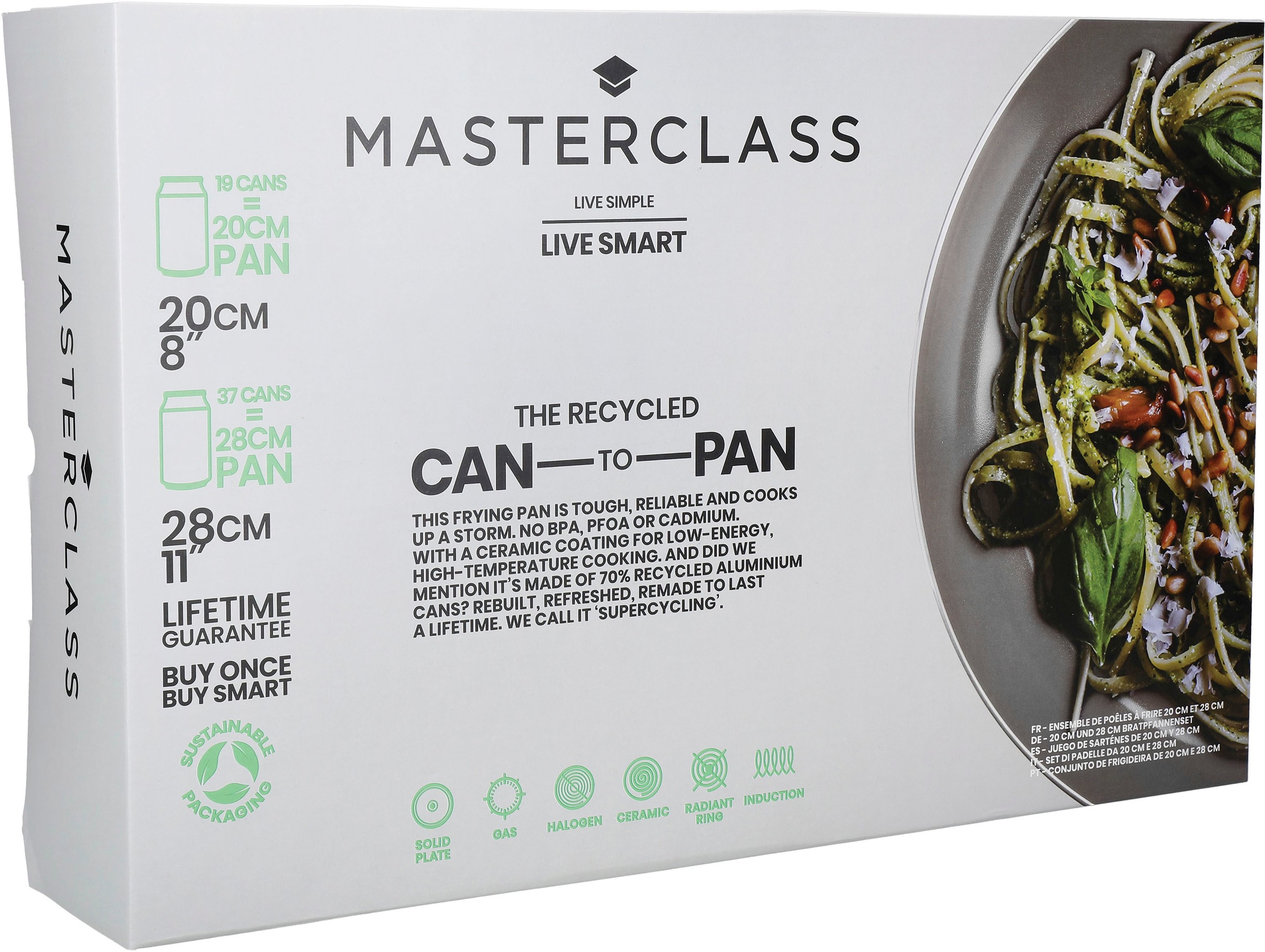 Master Class Bratpfanne 2 »MasterClass Ø Can-to-Pan cm, | Aluminium, Induktion tlg.), Ceramic«, BAUR (Set, 20/28