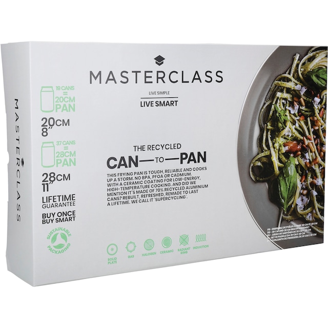 Master Class Bratpfanne »MasterClass Can-to-Pan Ceramic«, Aluminium, (Set, 2  tlg.), Ø 20/28 cm, Induktion | BAUR