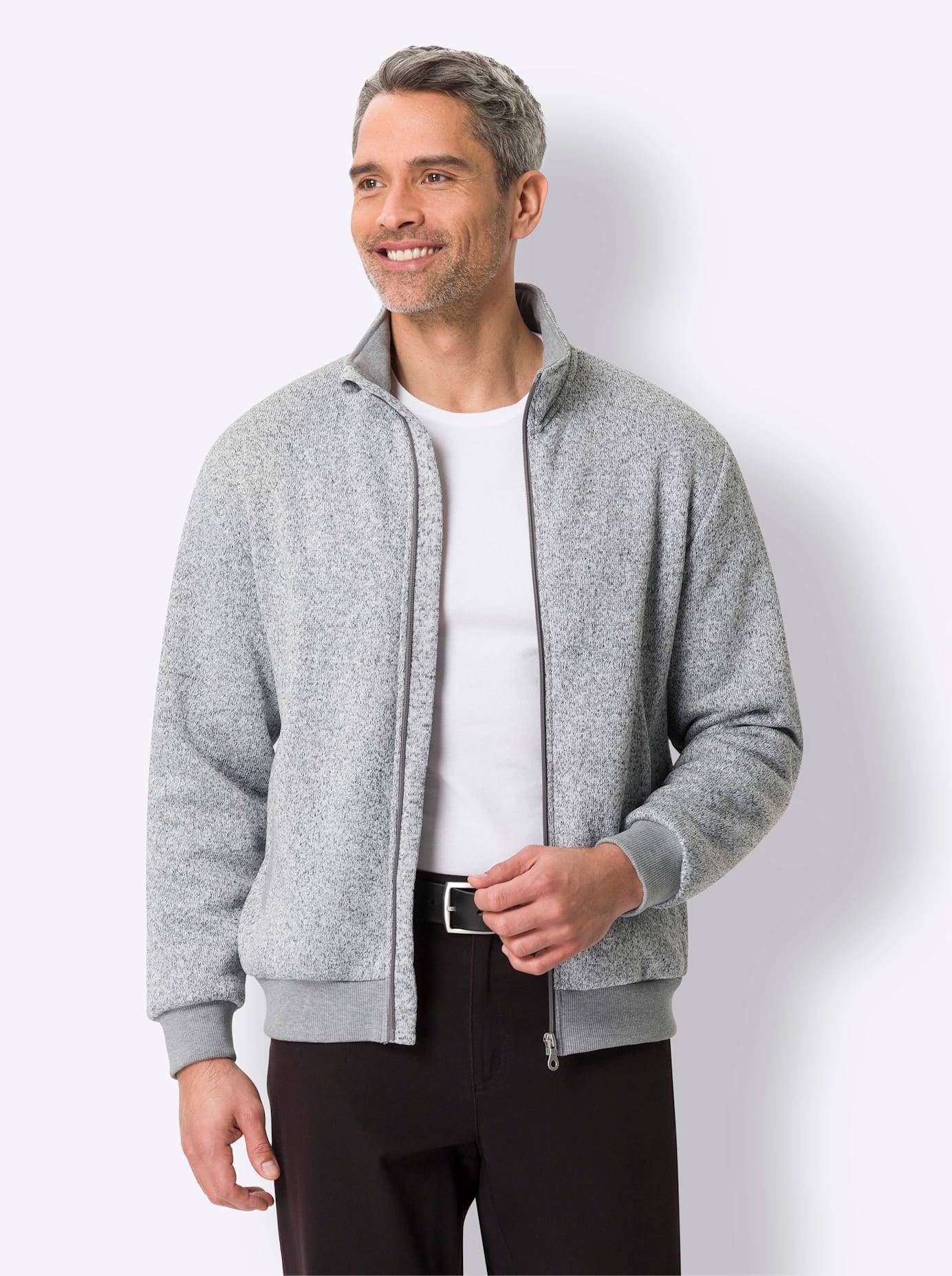 Classic Strickfleecejacke, ohne Kapuze