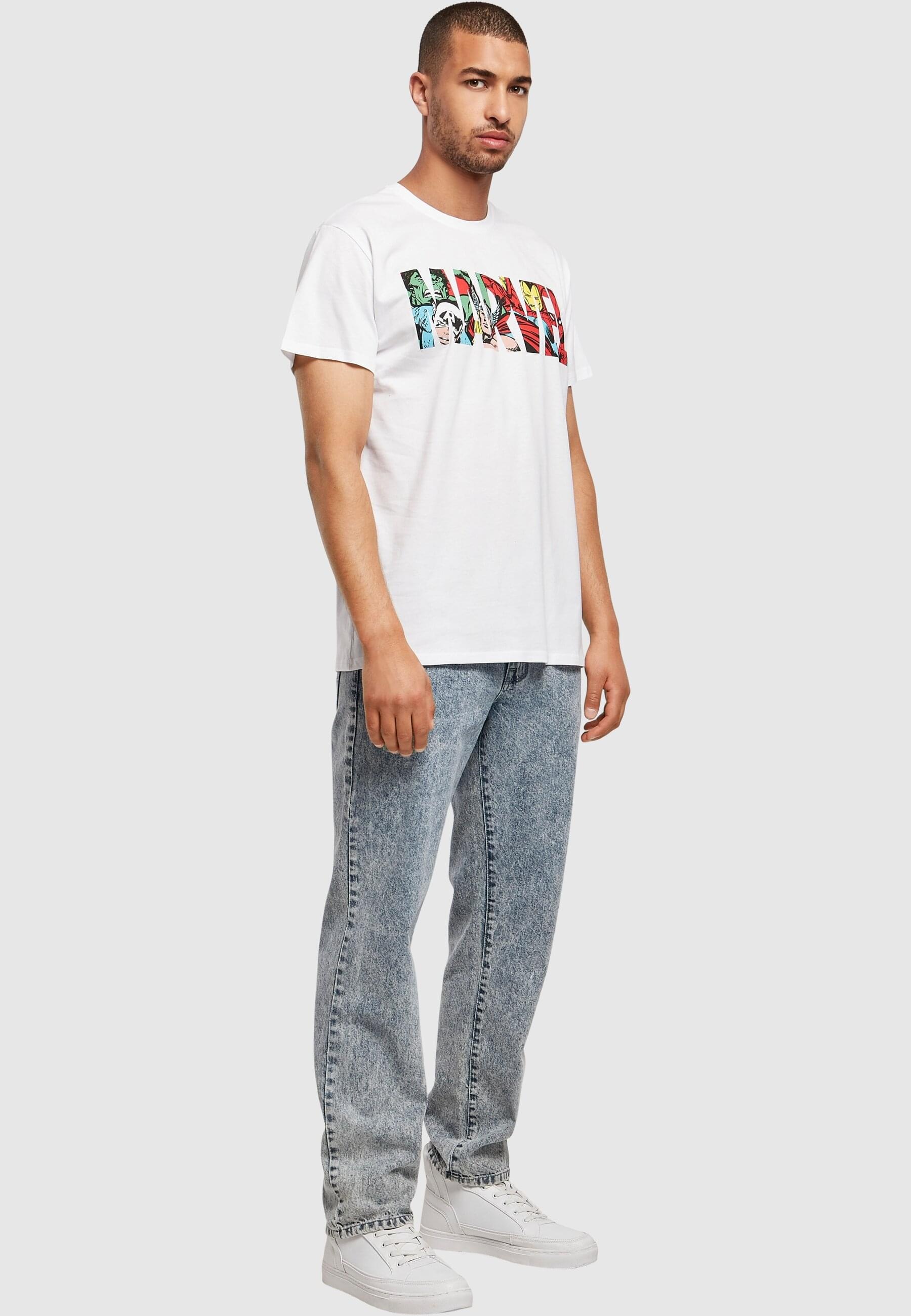 Merchcode T-Shirt »Merchcode Herren Marvel Logo Character Tee«, (1 tlg.)