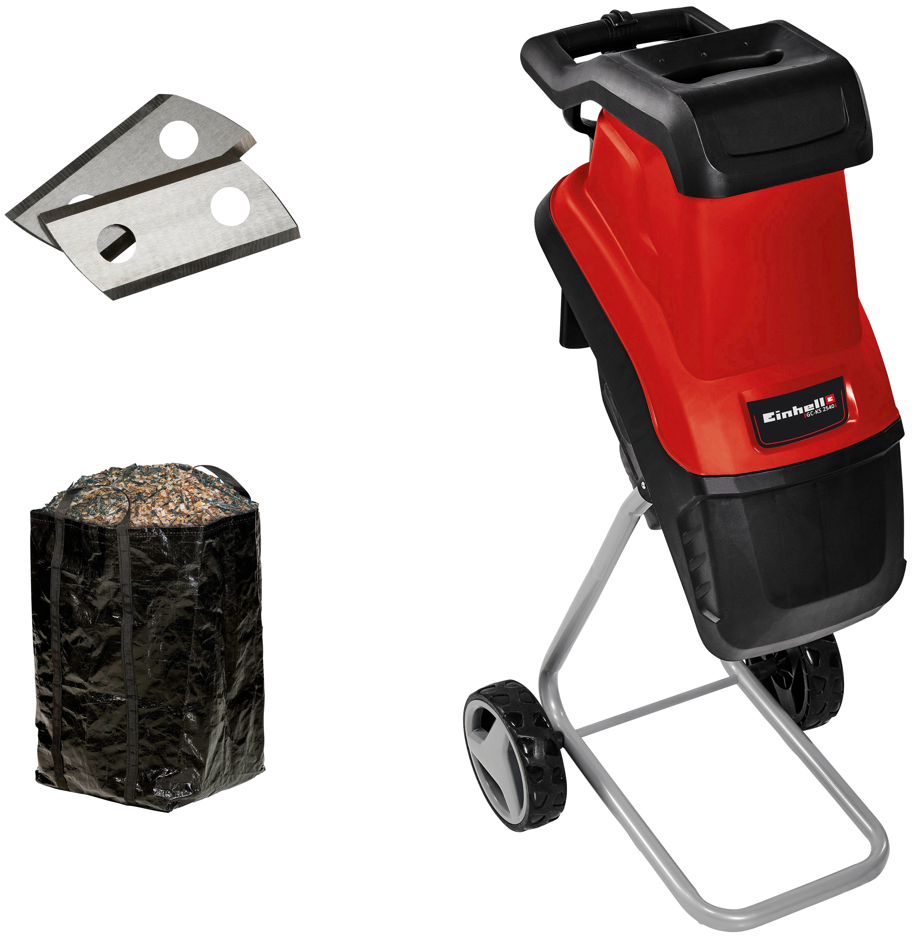 Einhell Messerhäcksler GC-KS 2540-Set, (Set, 2 St.) rot 4 cm