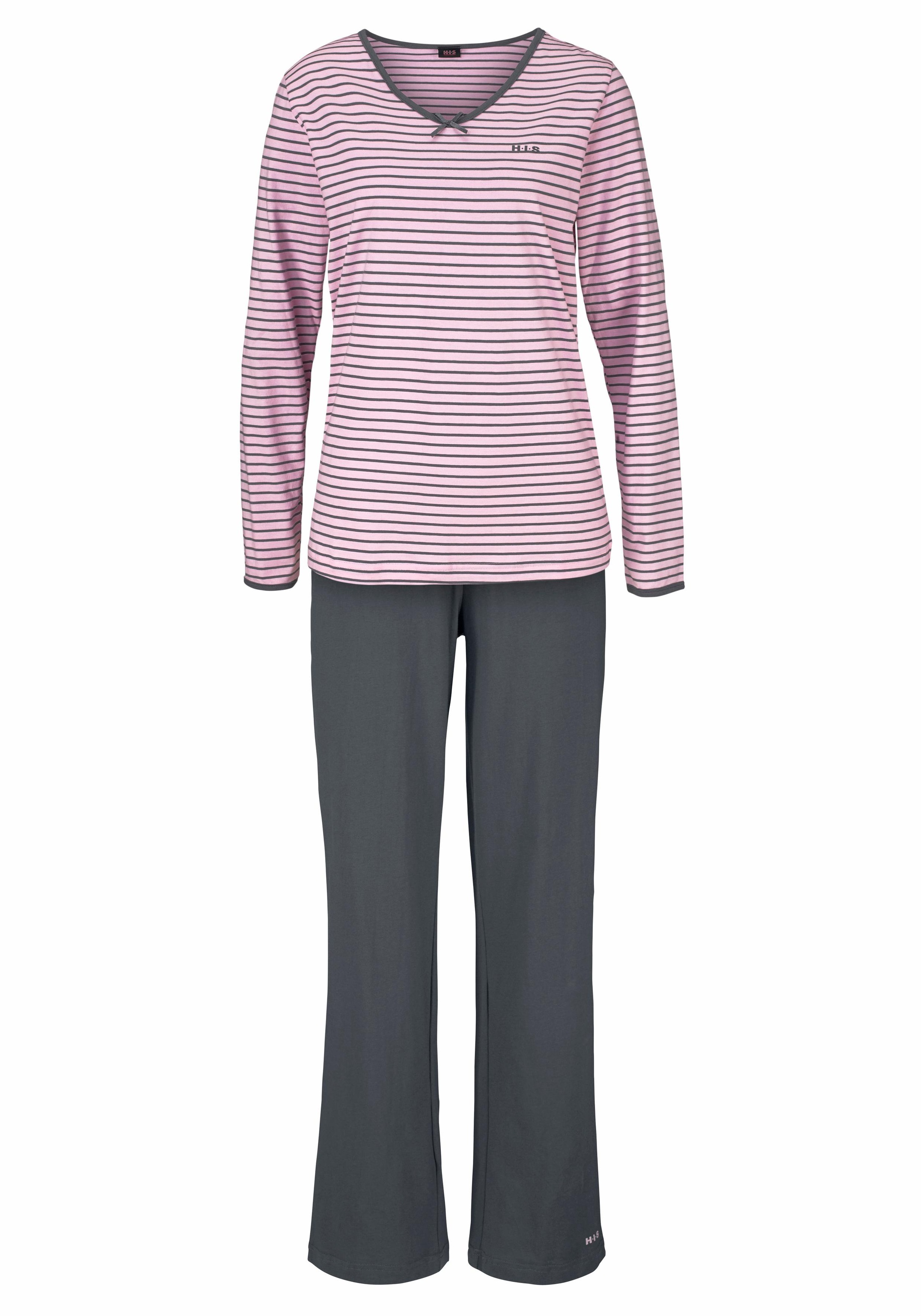 H.I.S Pyjama Set, 2-teilig, 2 tlg. mit garngefärbten Streifen günstig online kaufen