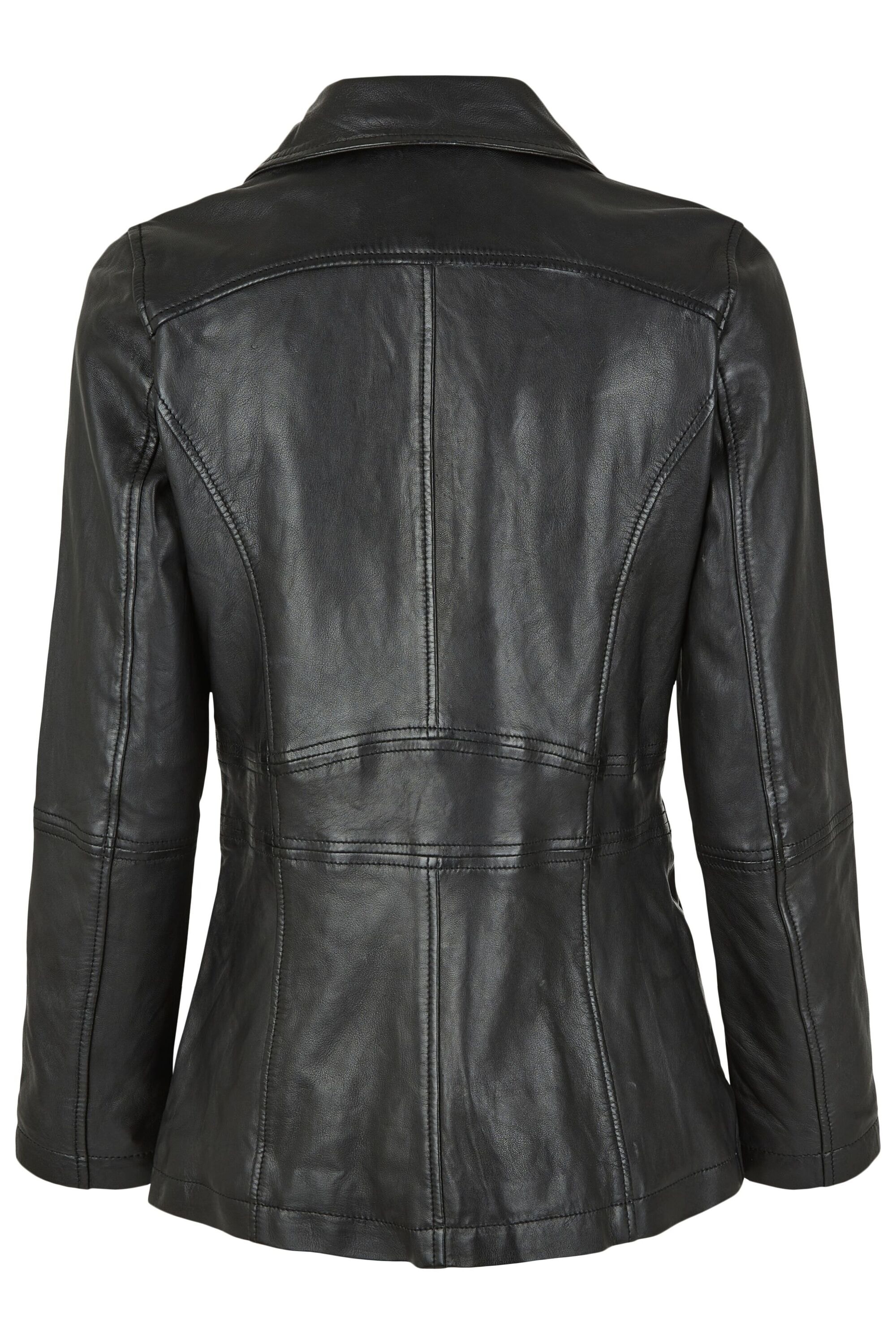 7eleven Lederjacke »SELILLE« ohne Kapuze mit Uni-Design
