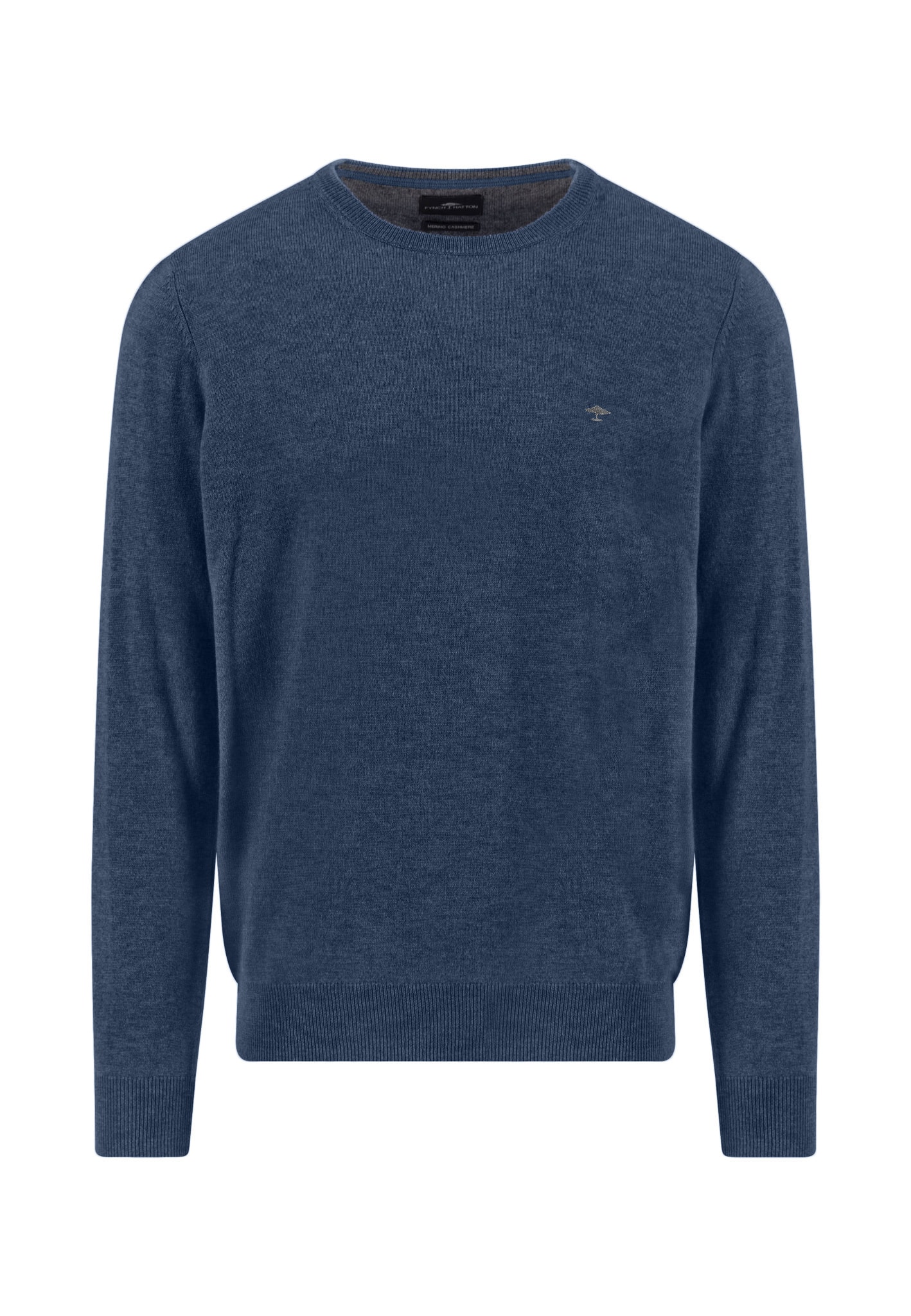 FYNCH-HATTON Rundhalspullover mit Logo Stickerei günstig online kaufen