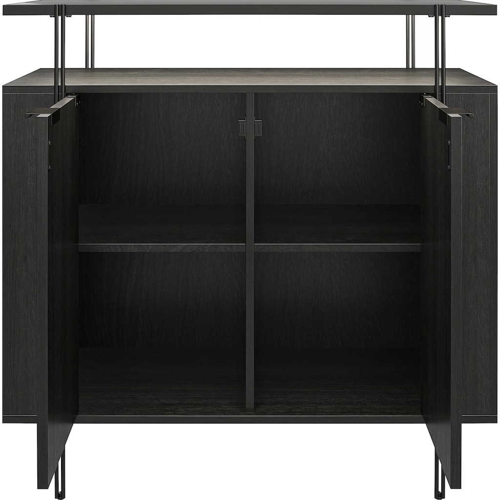 Dorel Home Barschrank »Wainwright«, mit Oberboden aus geriffeltem Glas, Breite 91,5 cm, Höhe 92 cm