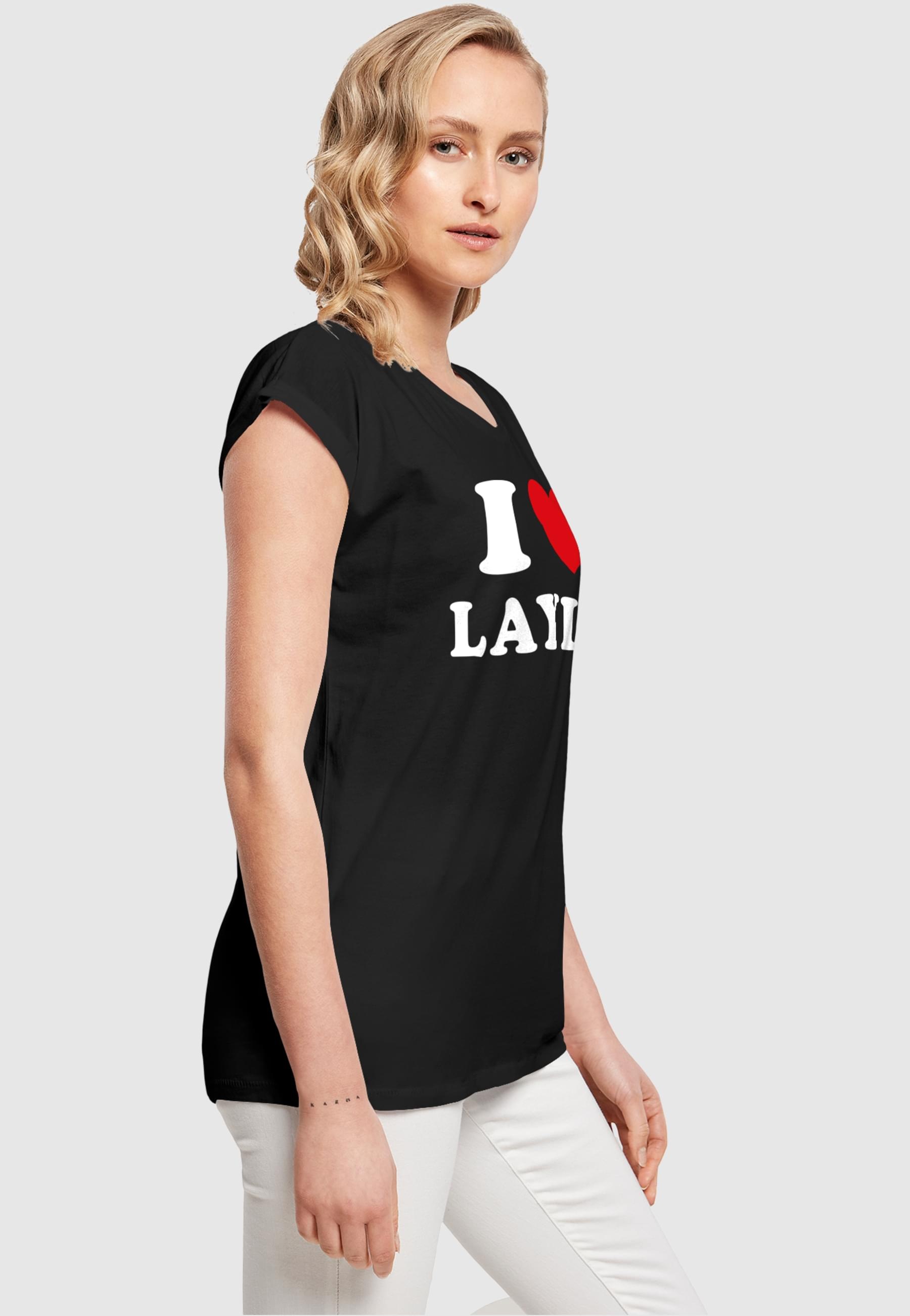 Merchcode T-Shirt »Merchcode Damen Ladies I Love Layla X T-Shirt«, (1 tlg.)